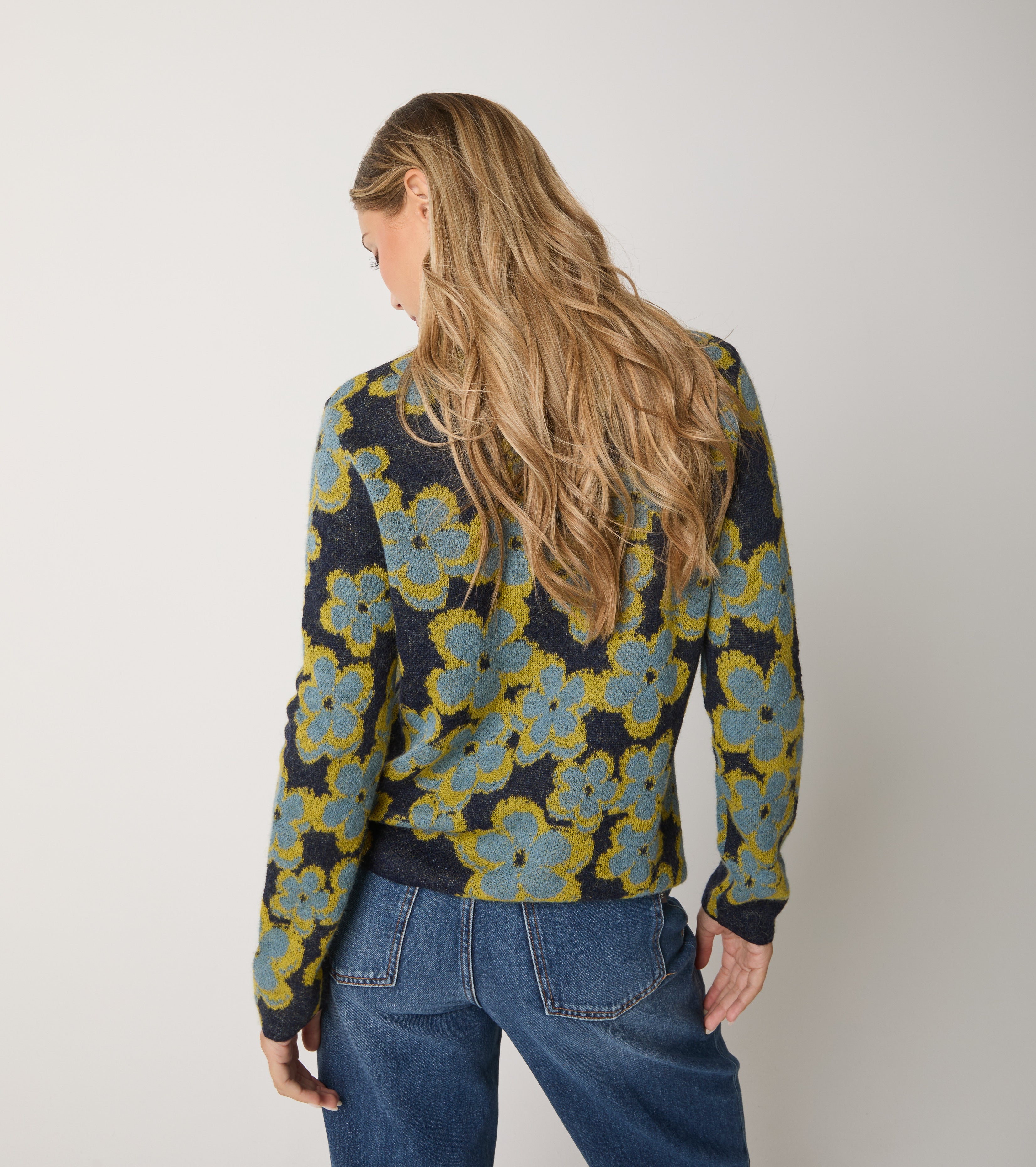 Jacquard alpaca sweater