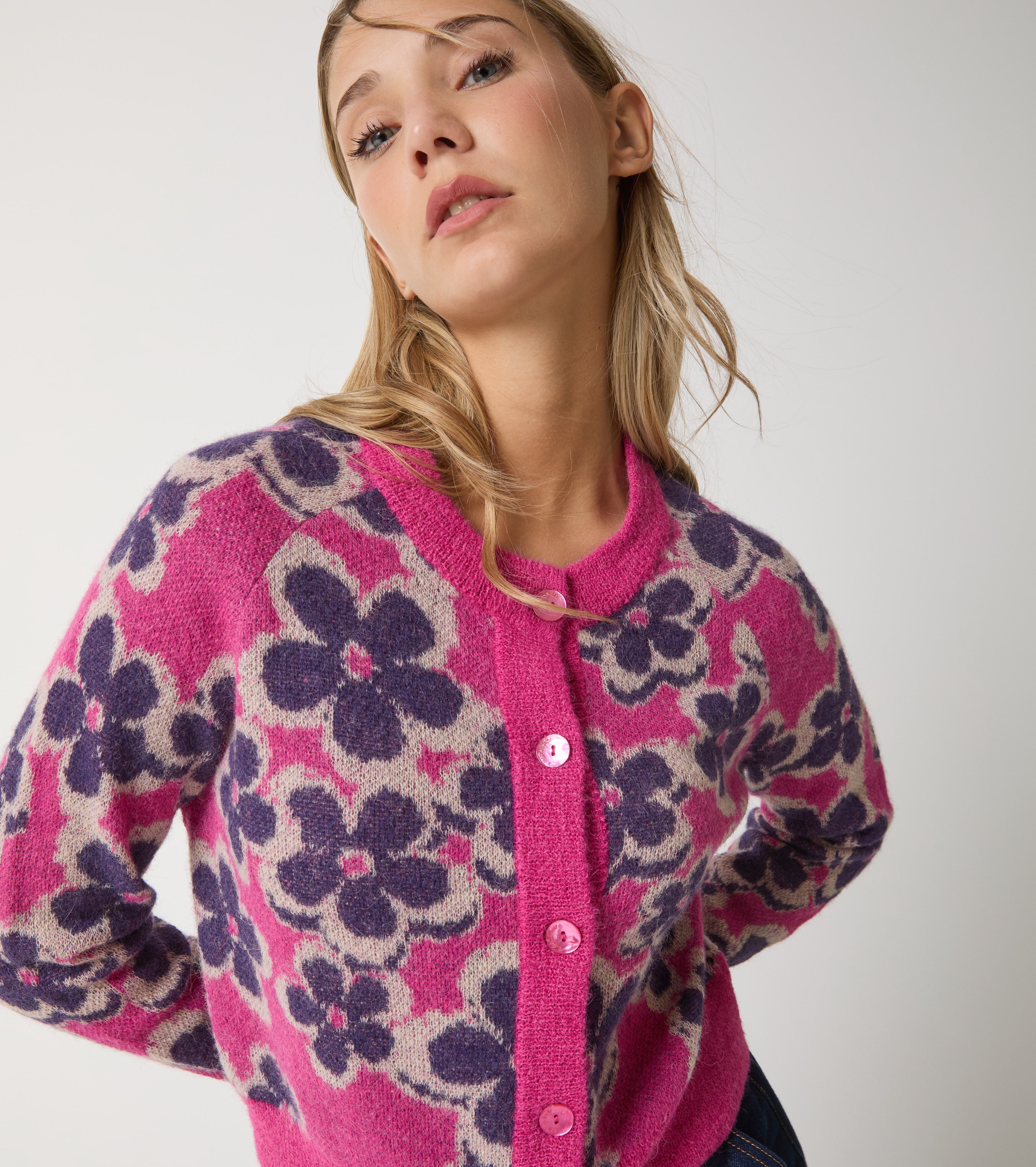 Cárdigan de alpaca jacquard