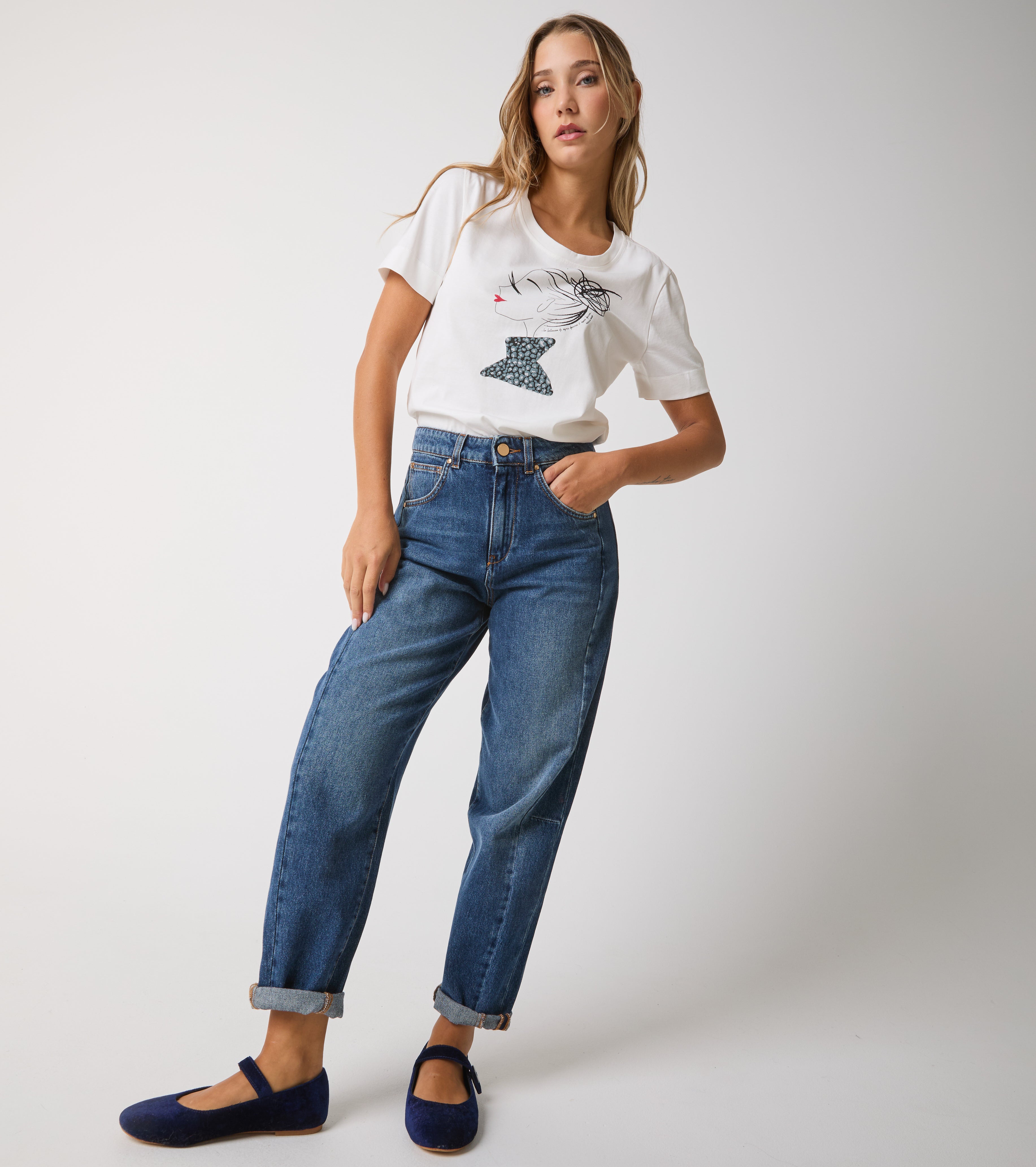 T-shirt in cotone con stampa grafica