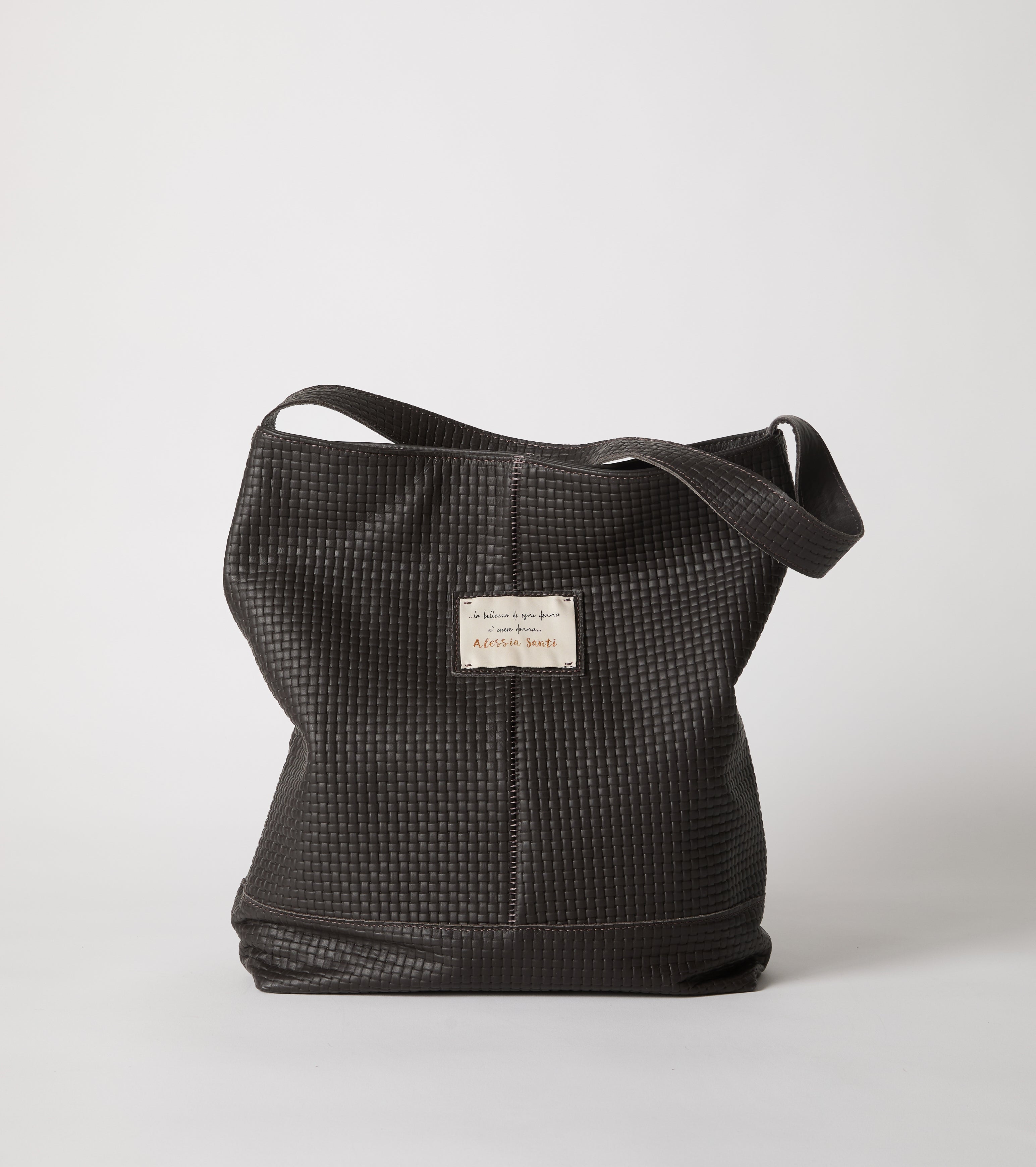 Spand af vævet læder