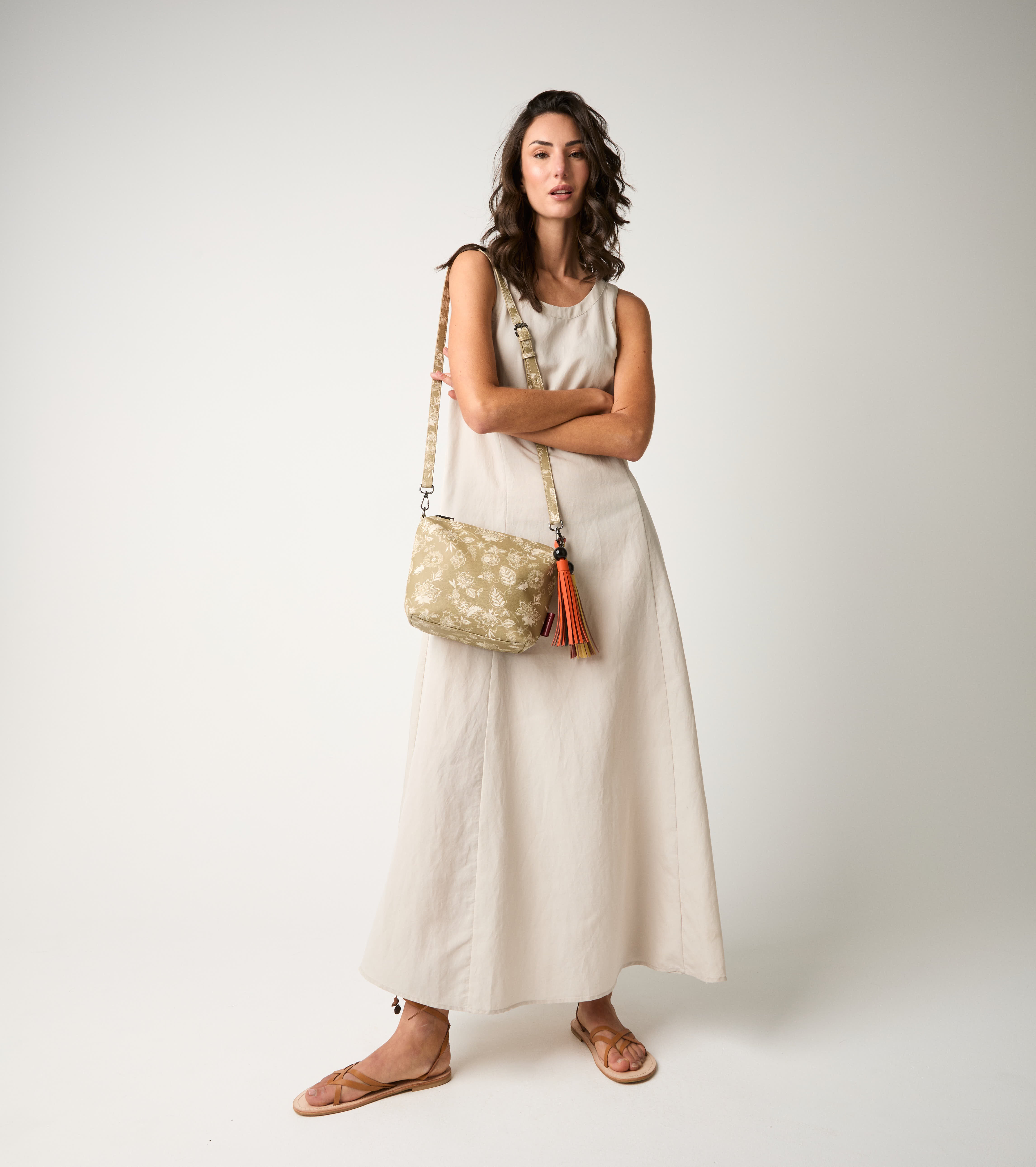 Abito lungo con spalline sale