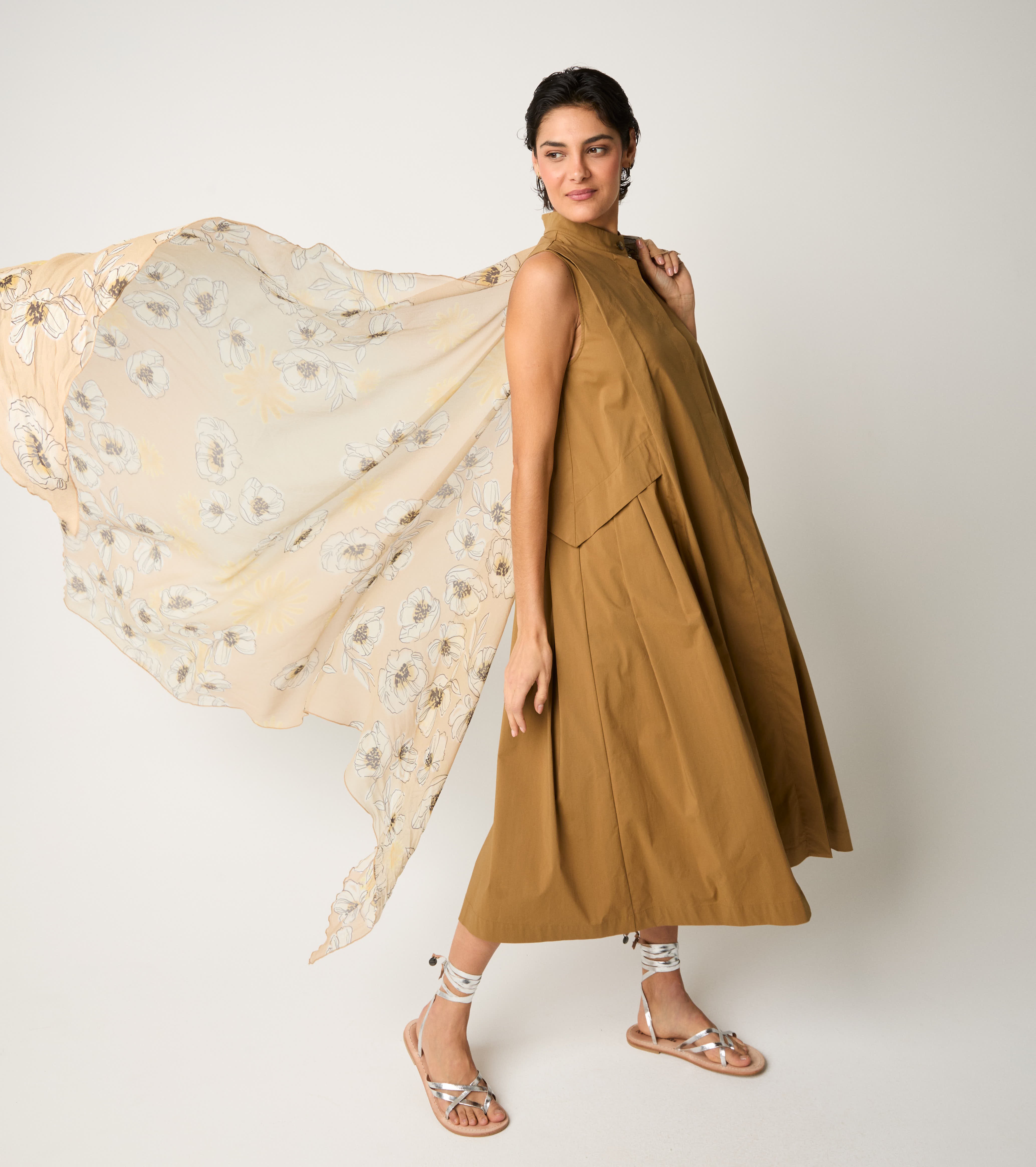 Abito in cotone stretch ermellino