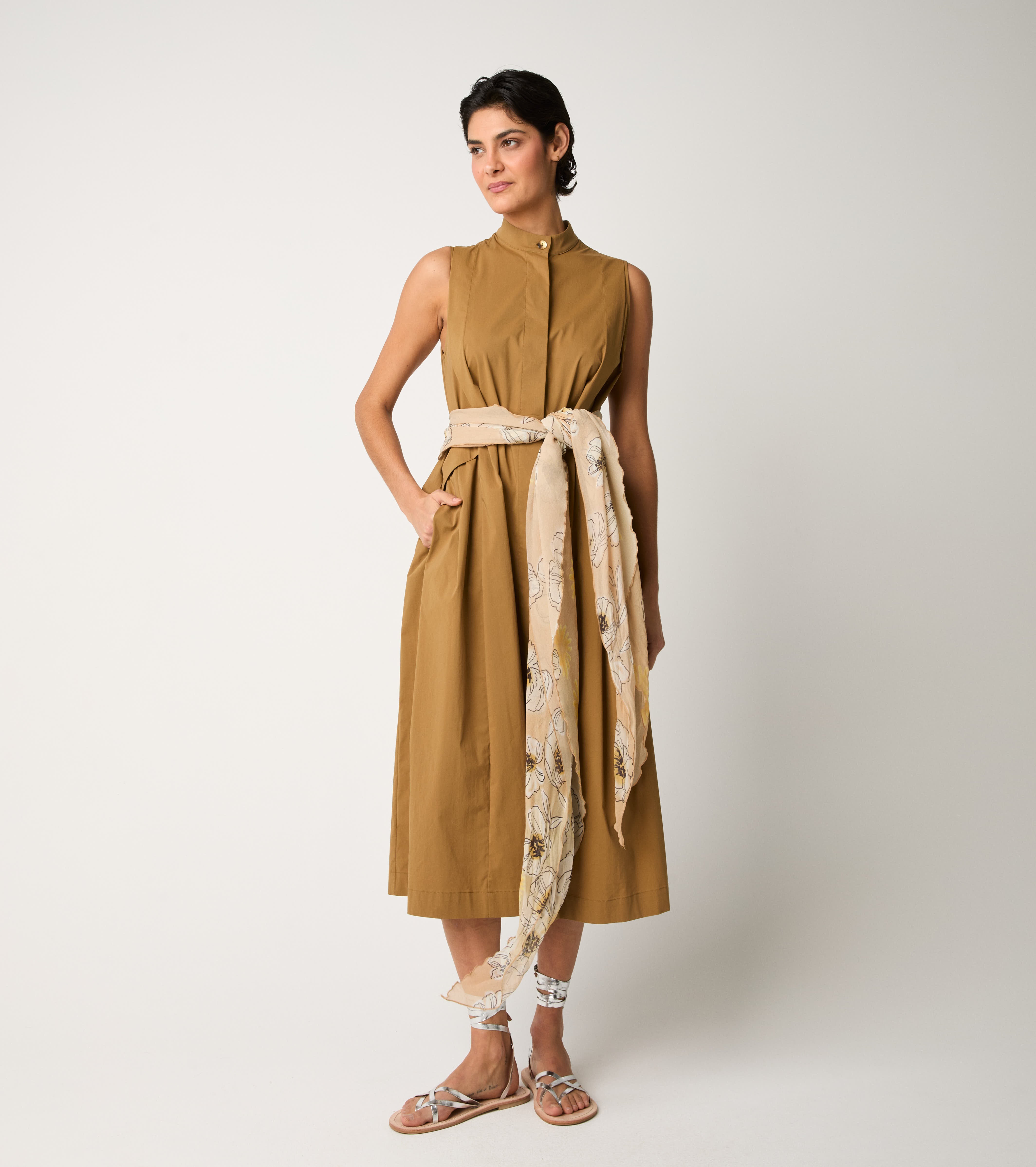 Abito in cotone stretch ermellino