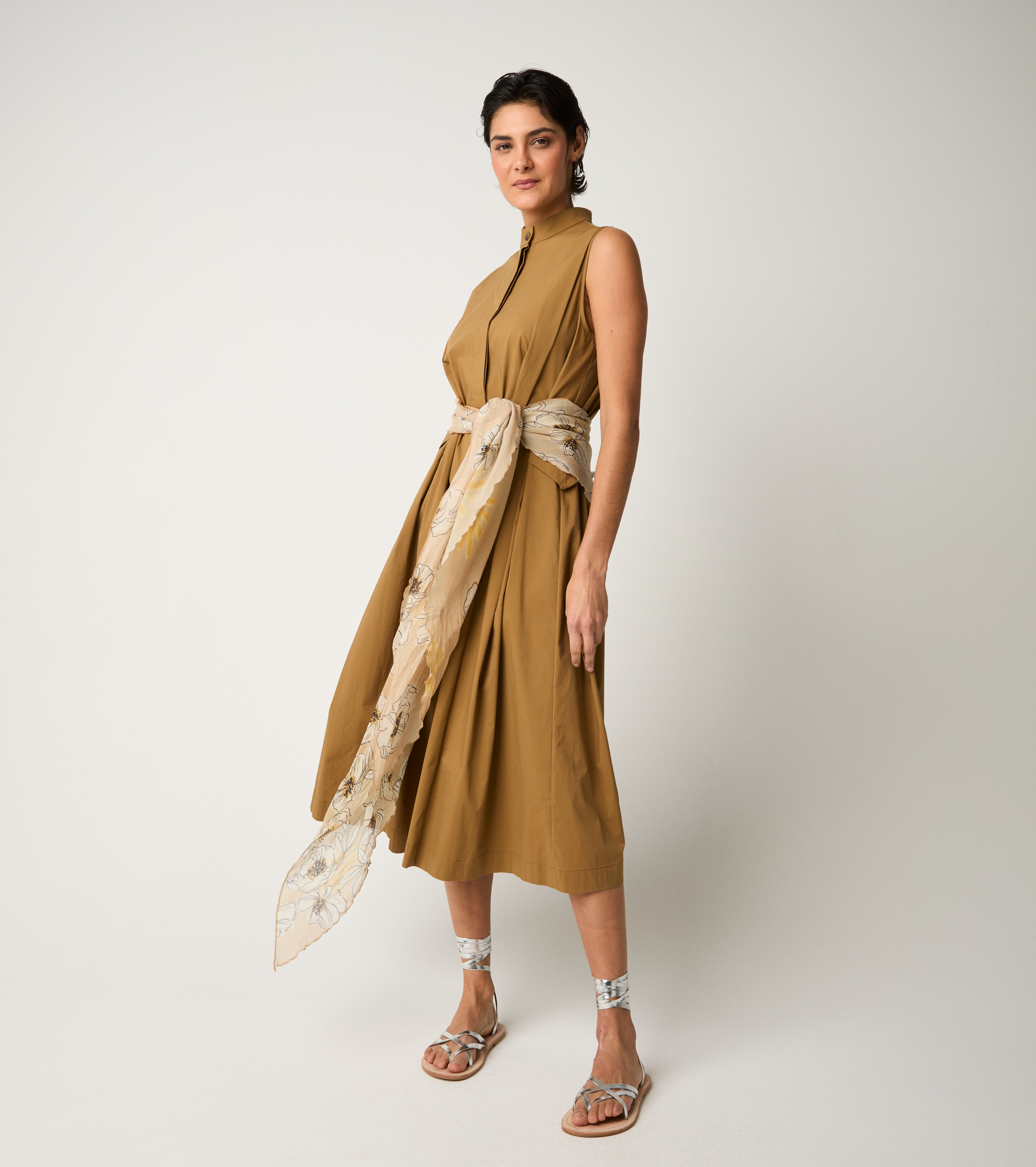 Abito in cotone stretch ermellino