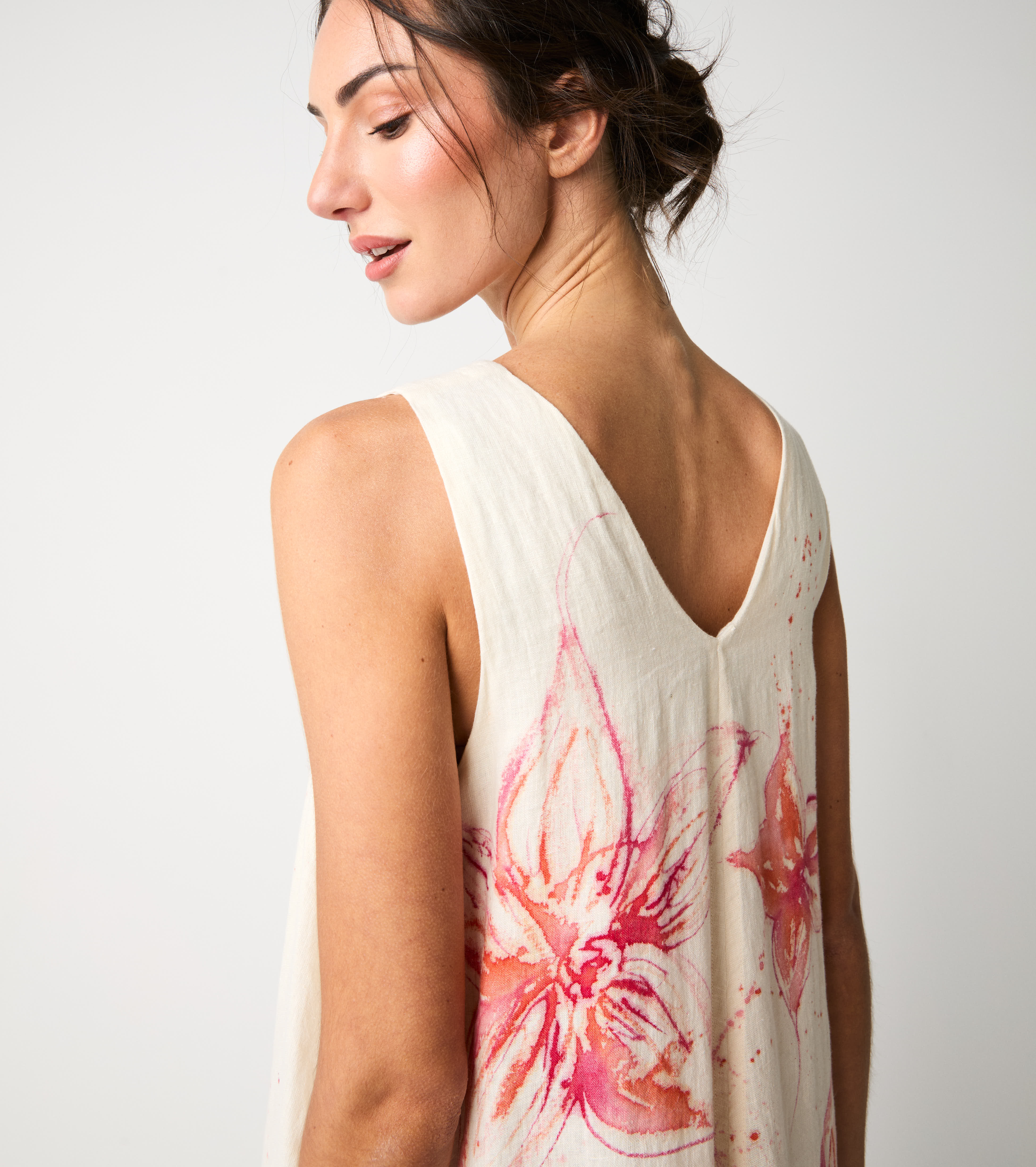 Abito in lino floreale fiori