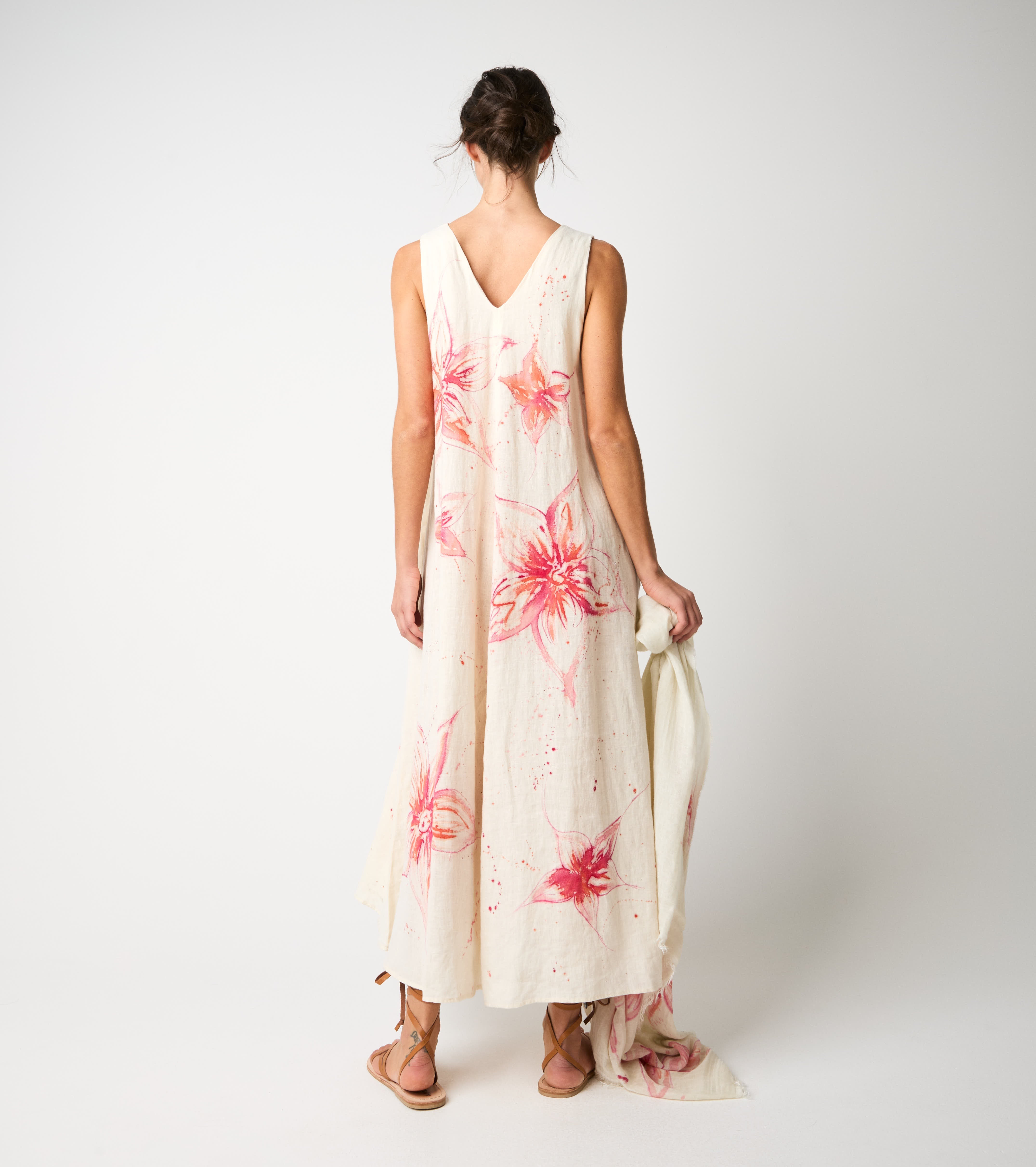 Abito in lino floreale fiori