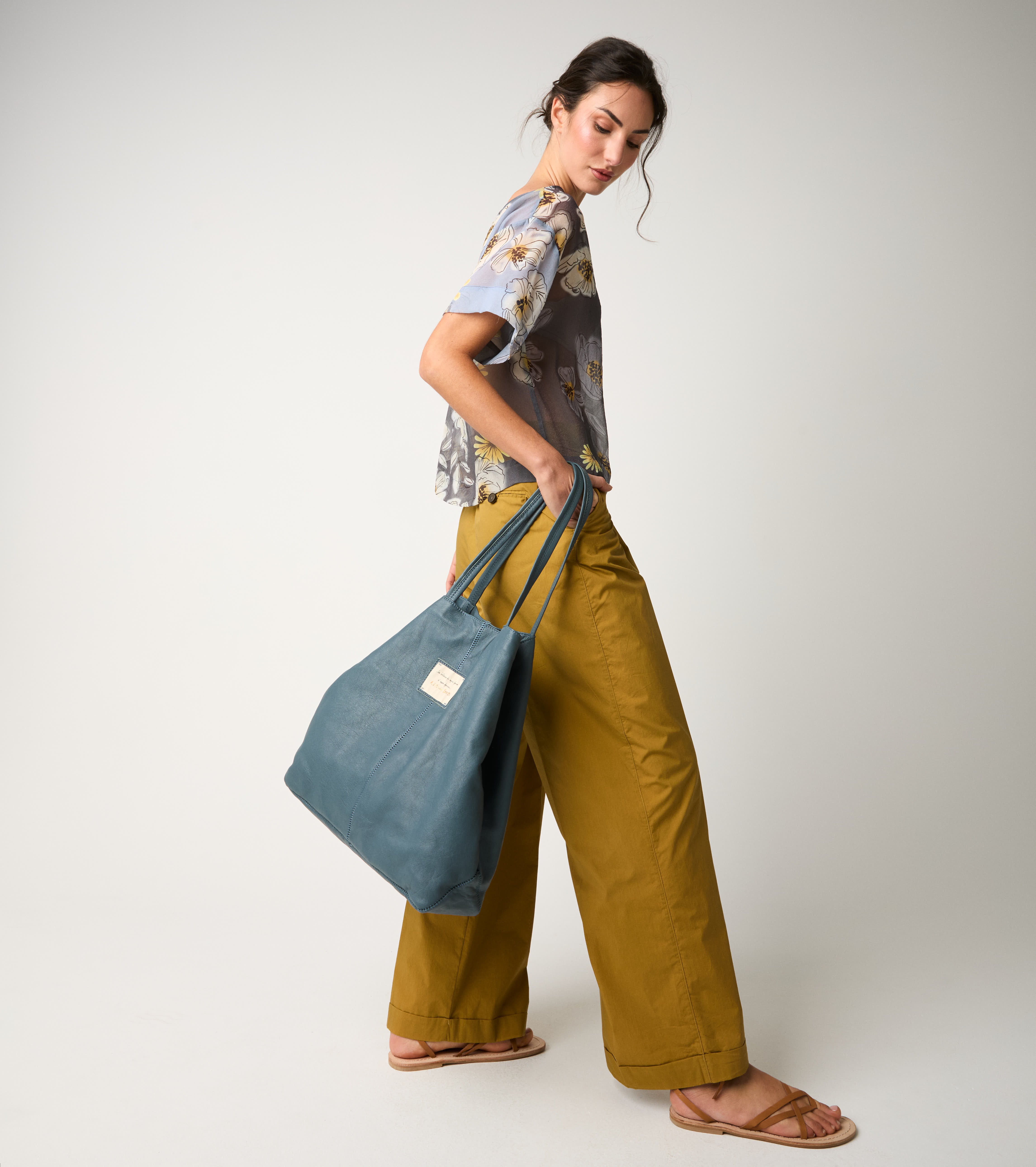 Pantaloni in cotone con pinces evo