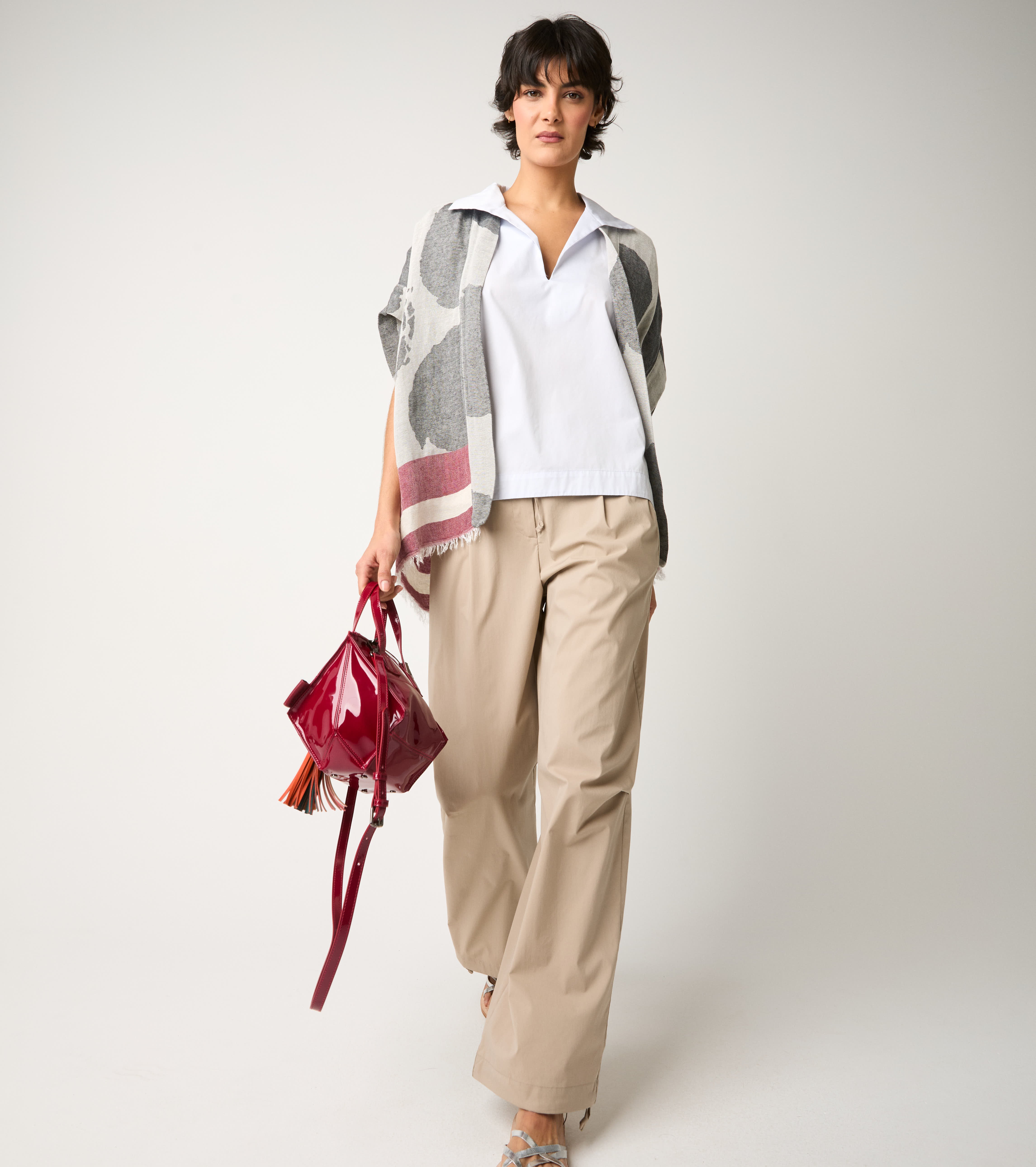 Pantaloni in cotone con coulisse gres