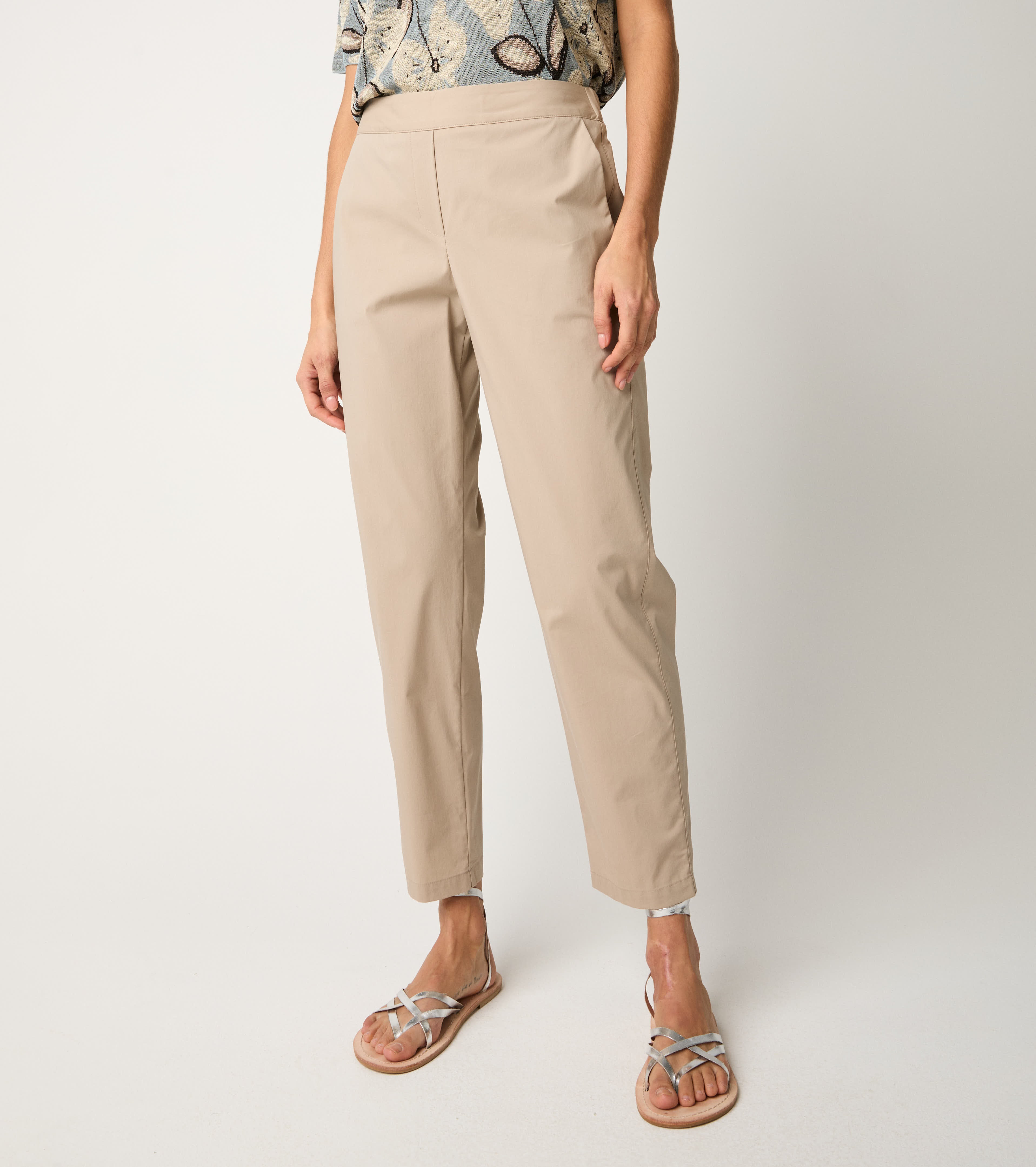 Pantaloni in cotone con elastico gres