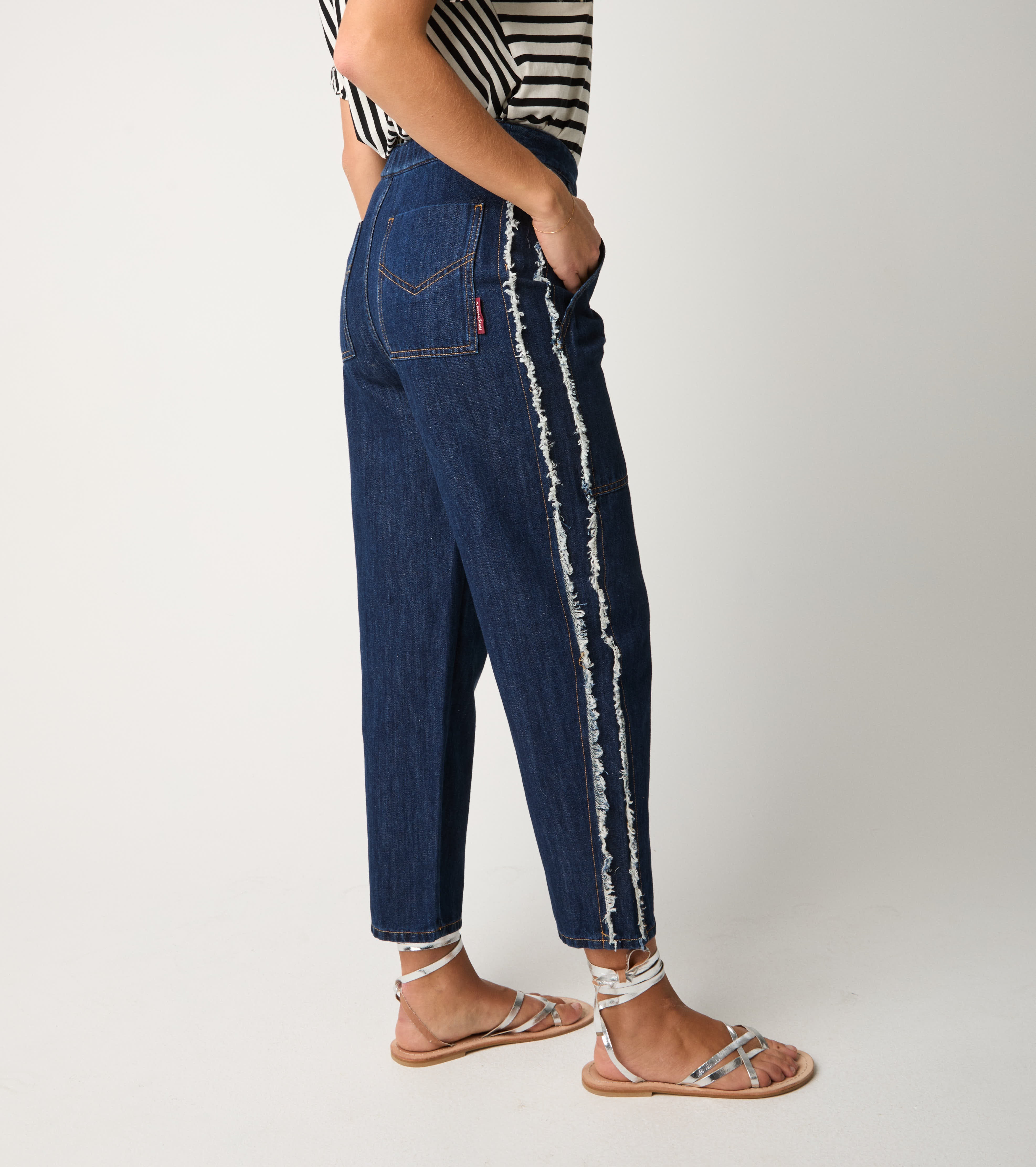 Jeans workwear sfrangiato unico