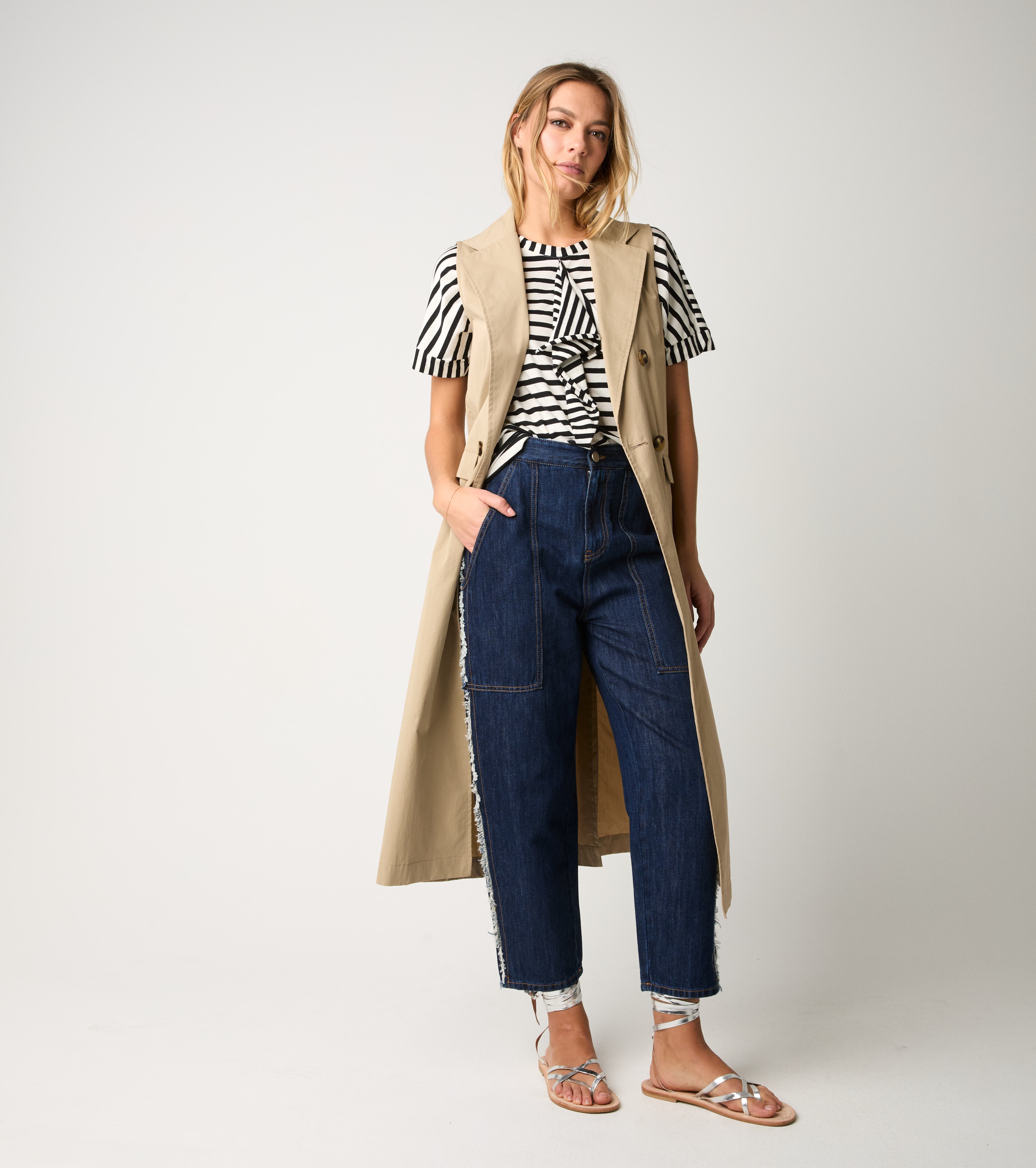 Jeans workwear sfrangiato unico