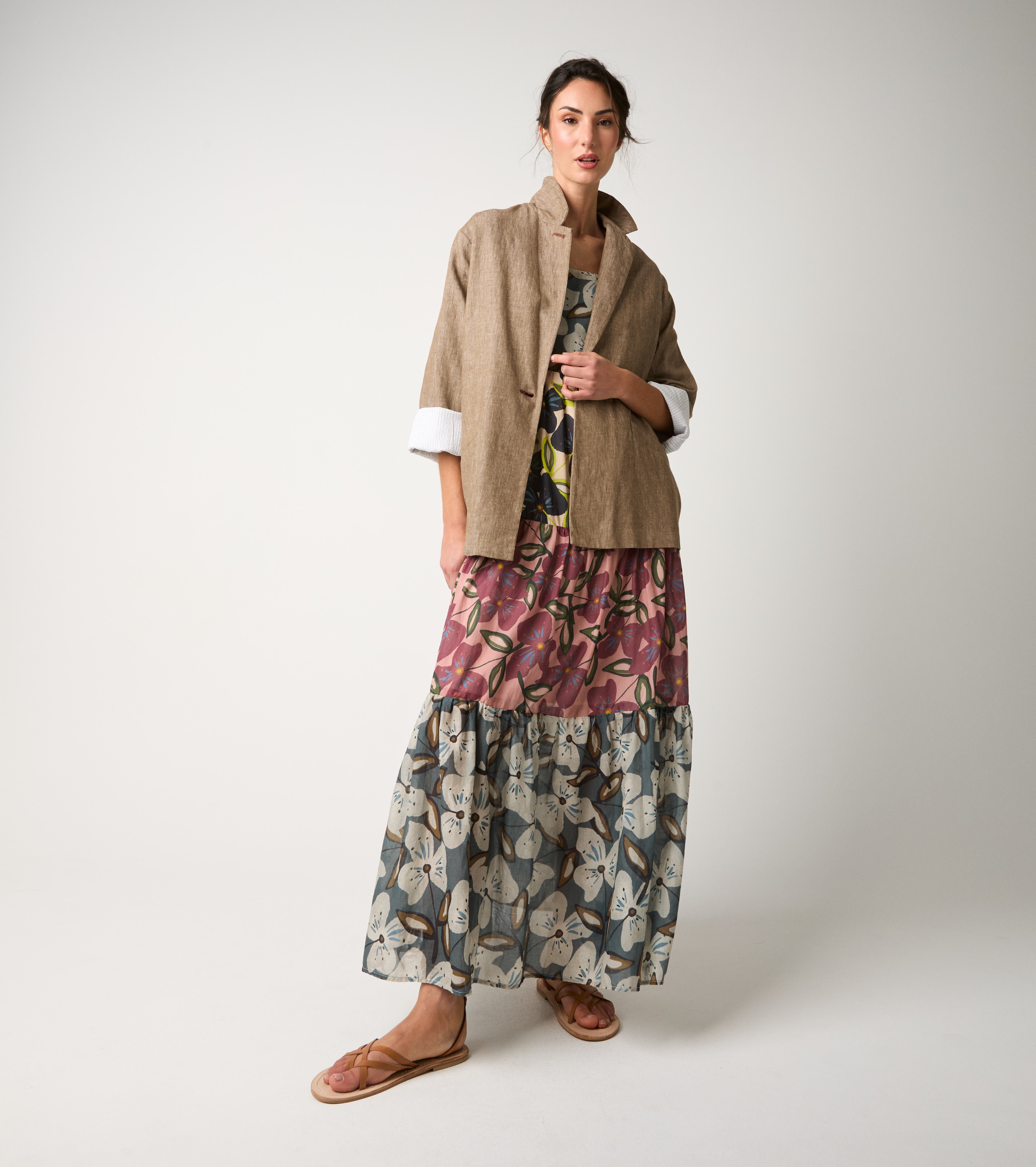 Blazer monopetto con revers classico castoro