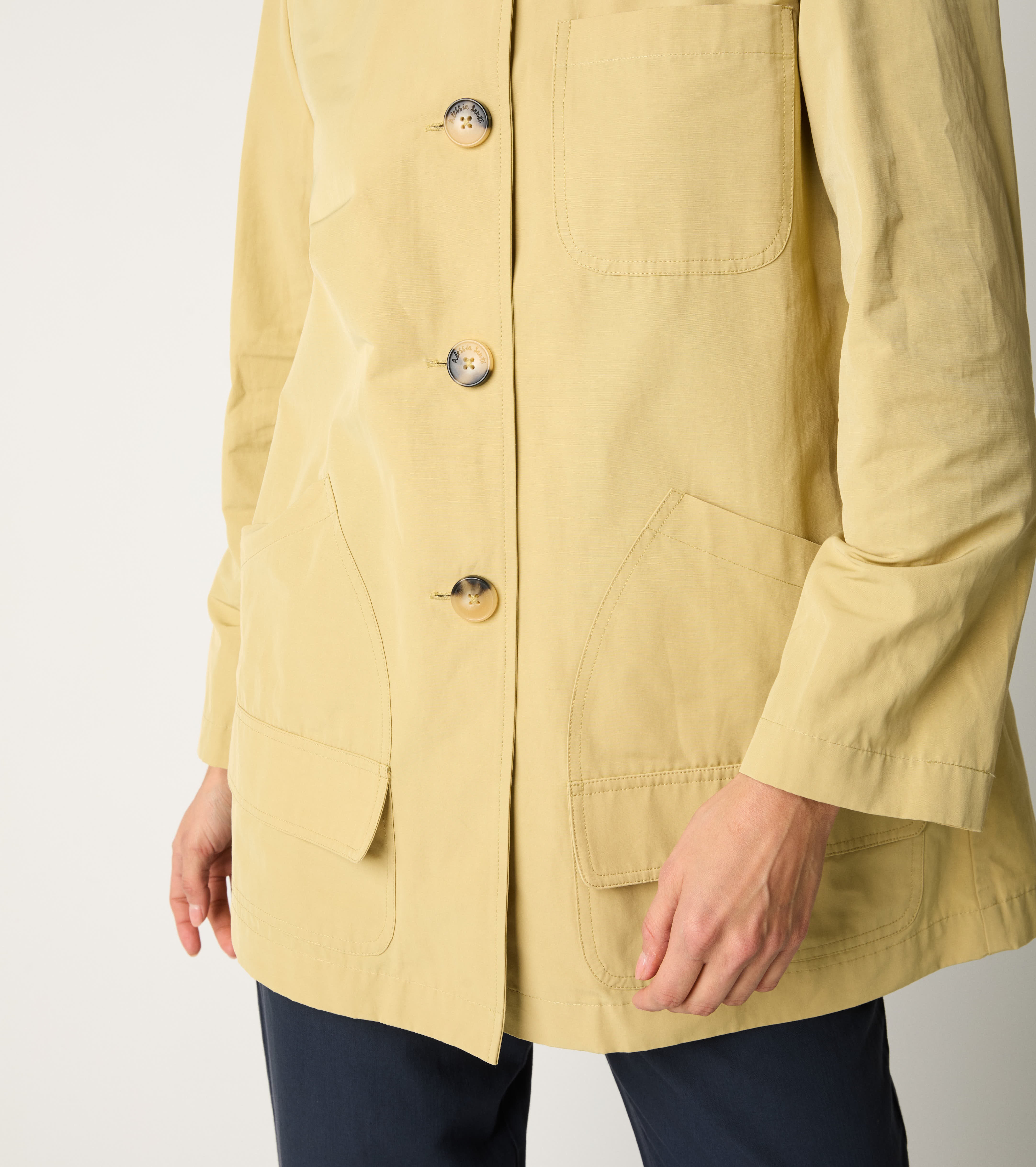 Cotton parka with puffy hood