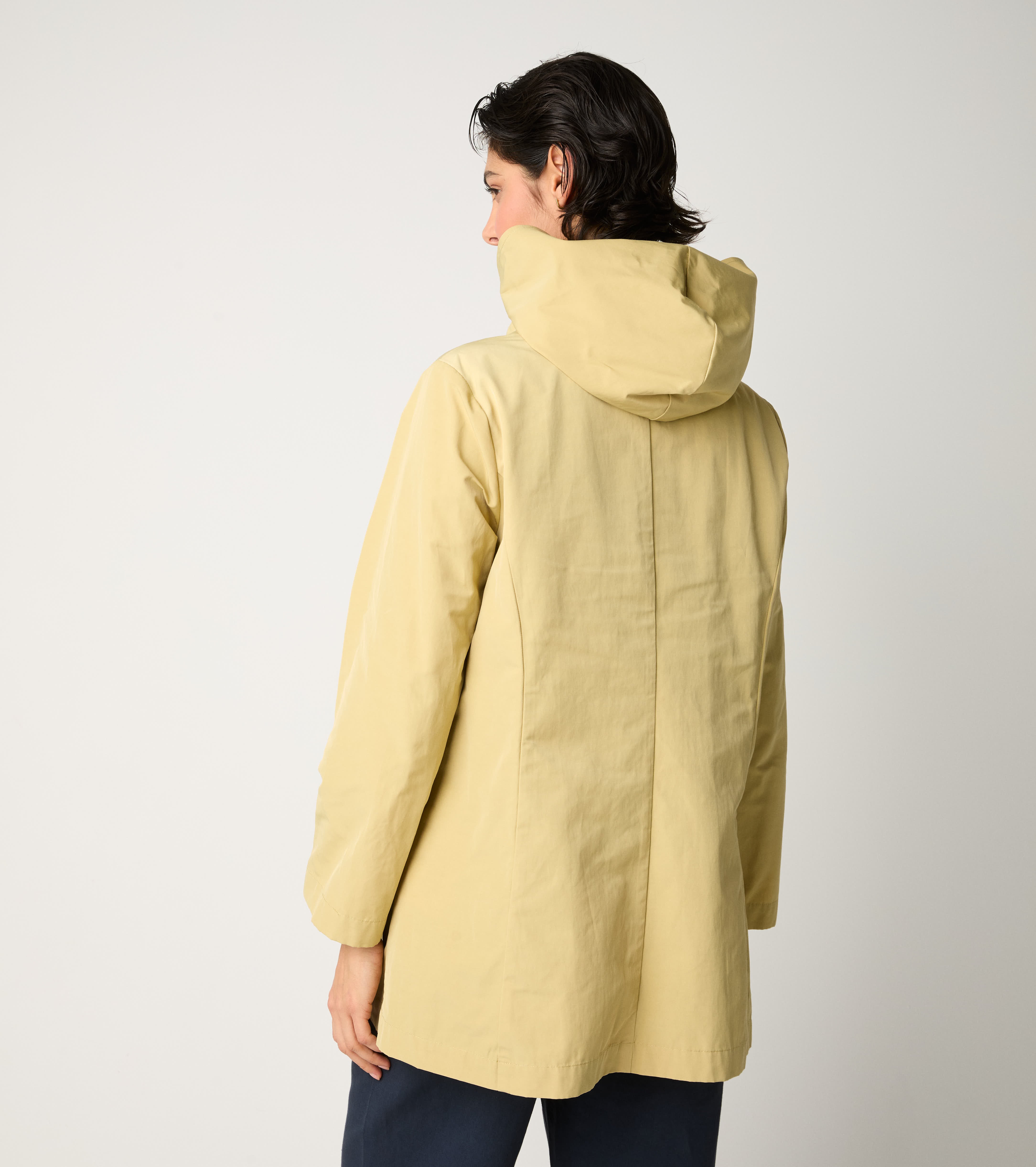 Cotton parka with puffy hood
