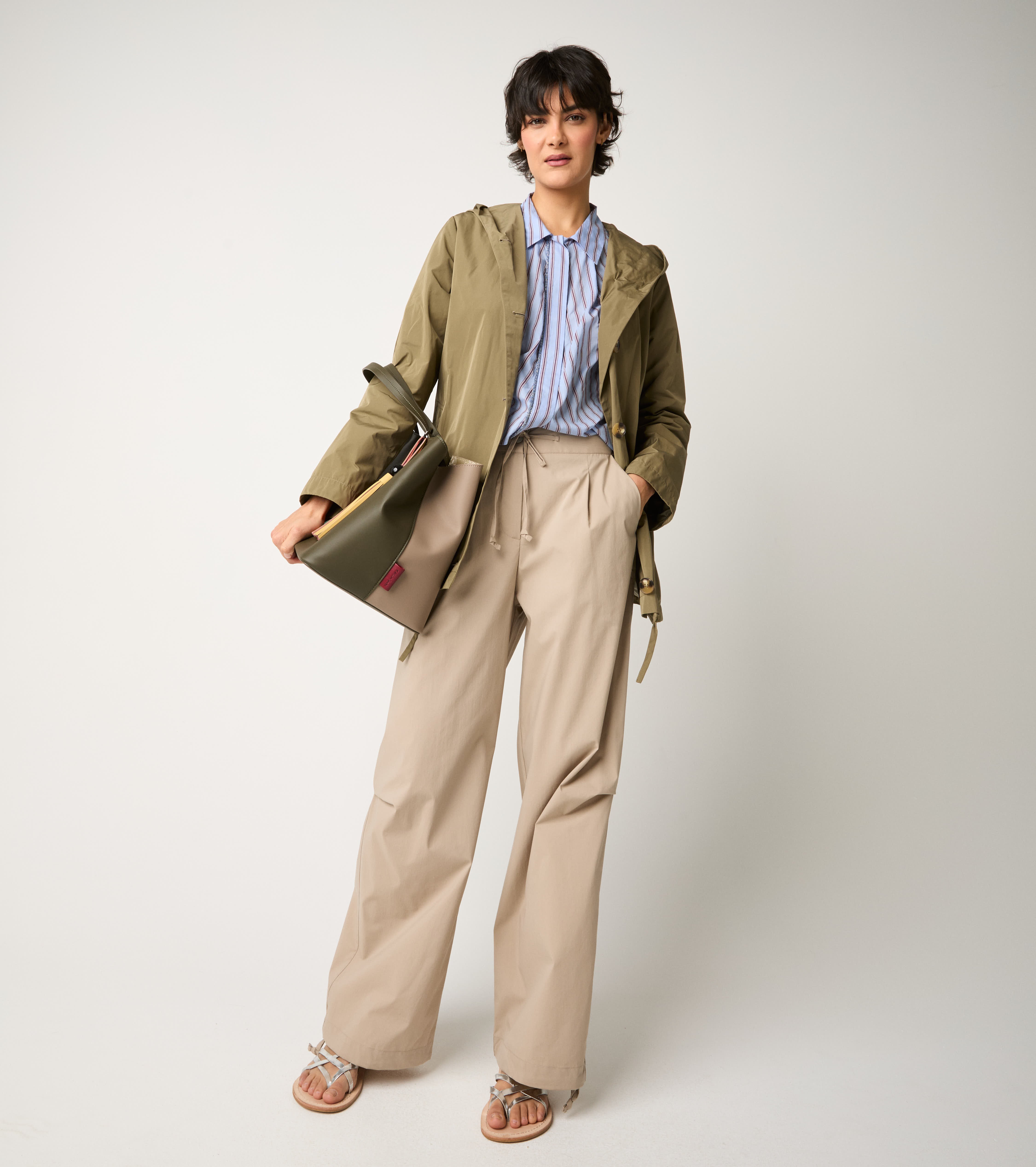 Къса парка с копчета каки