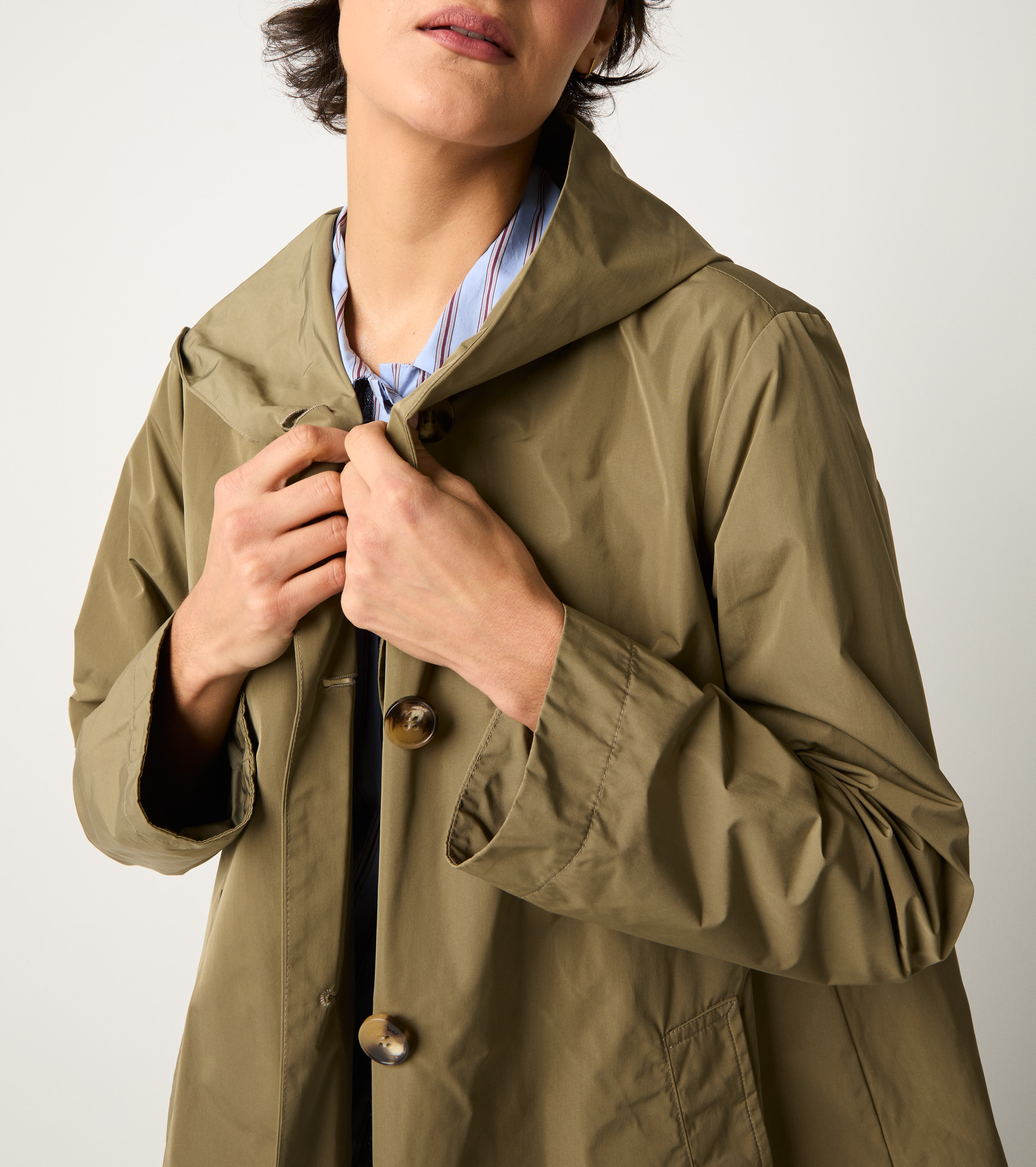 Къса парка с копчета каки