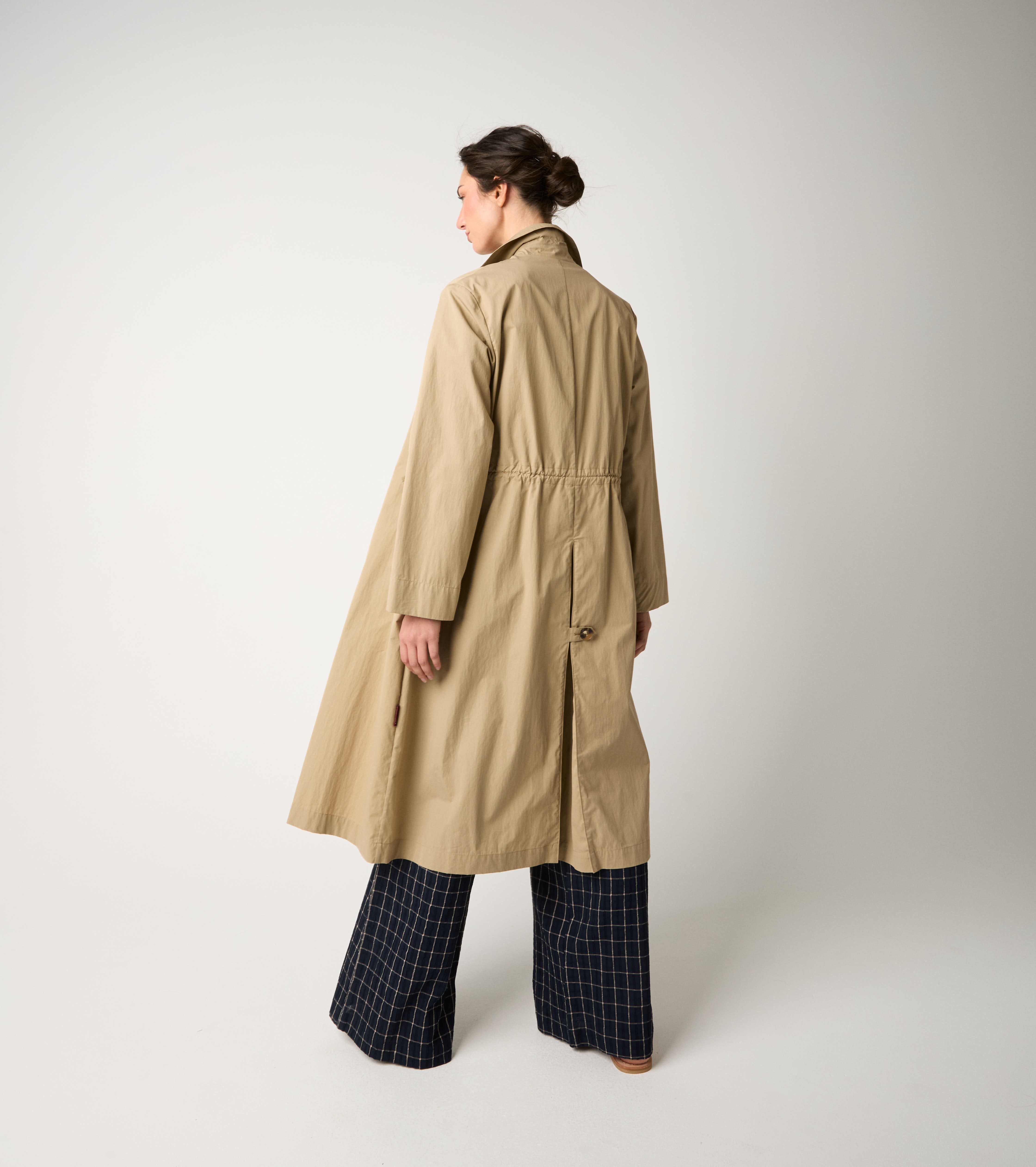 Trench doppiopetto antigoccia corda