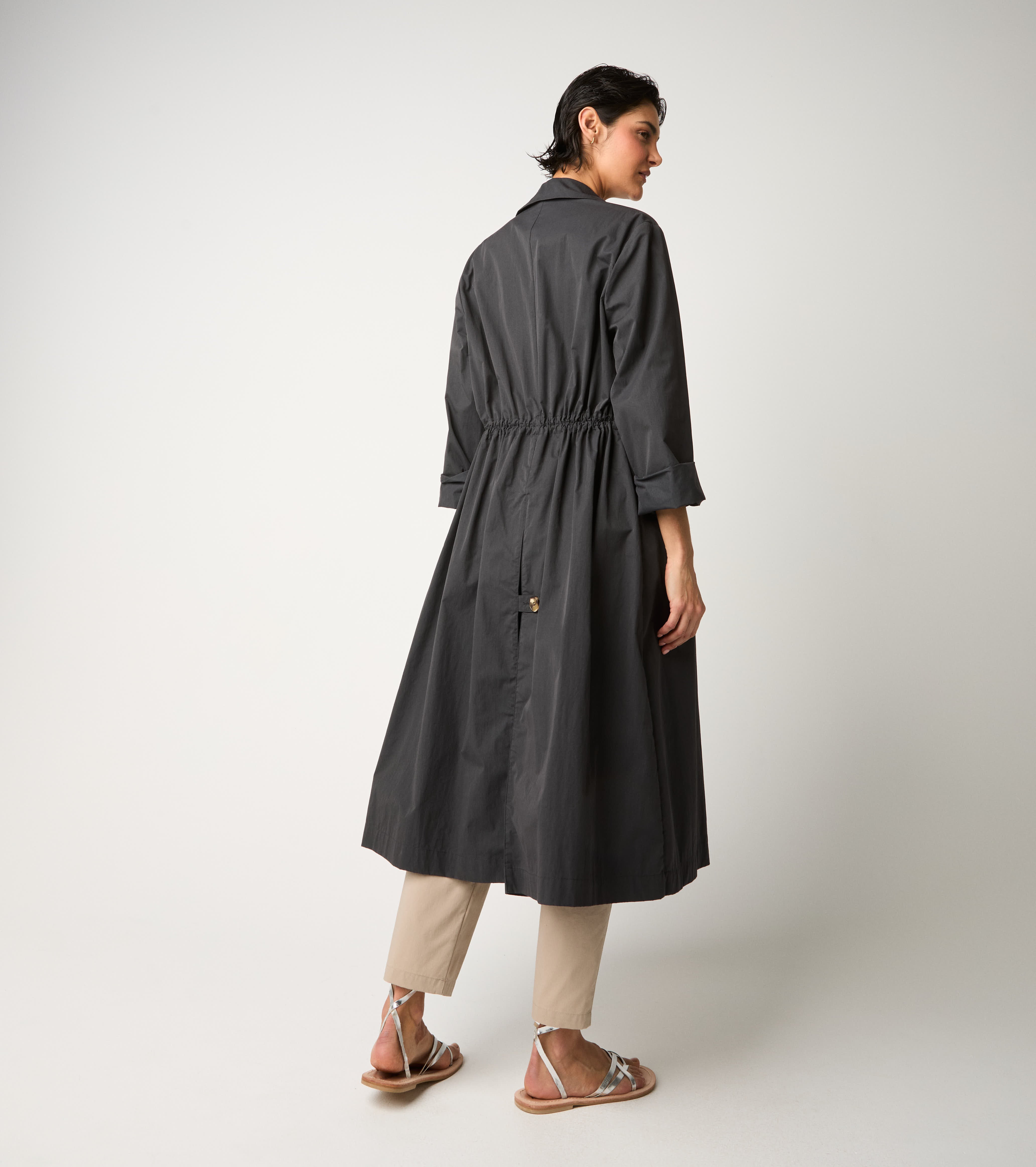 Trench doppiopetto antigoccia lavagna