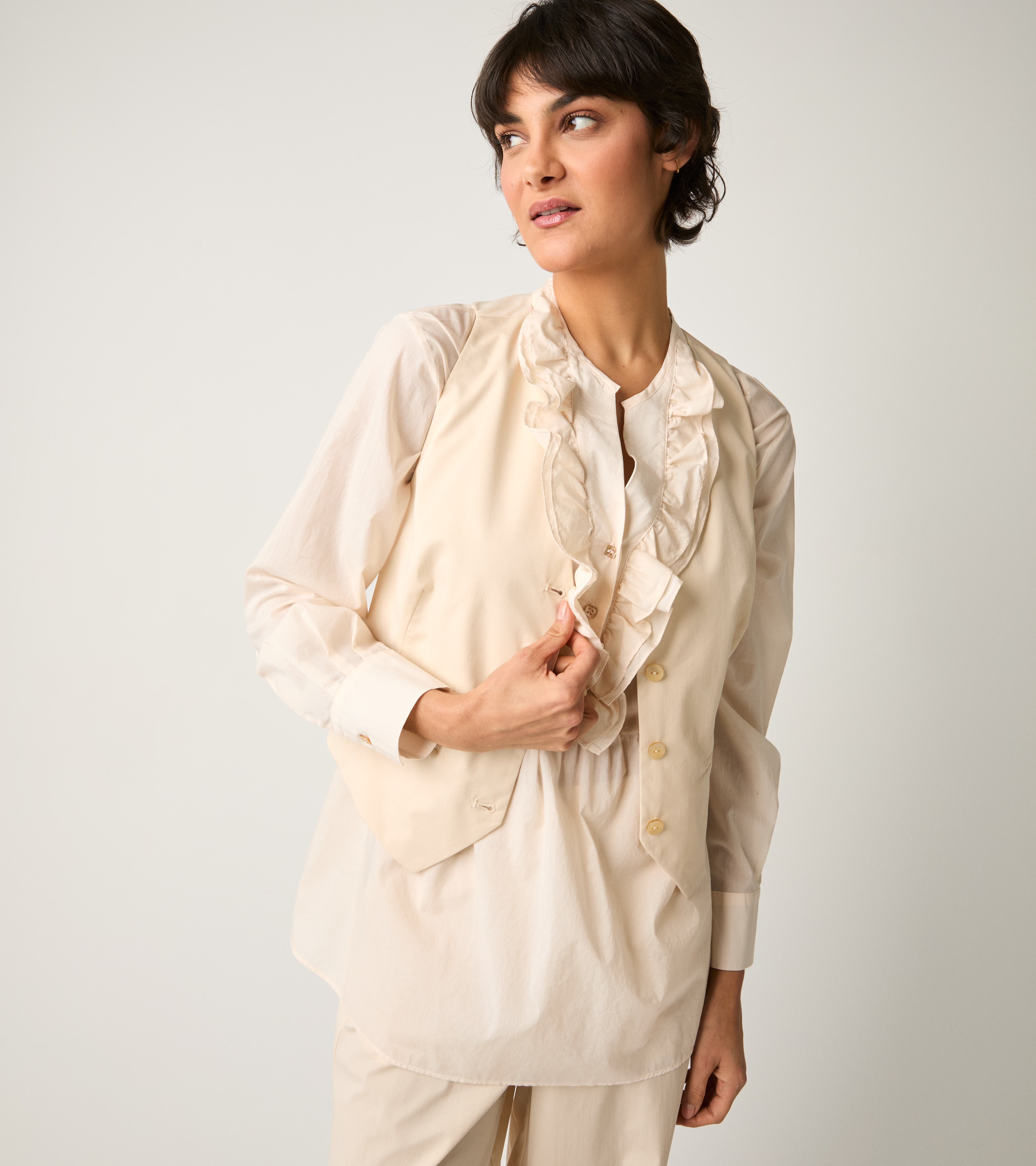 Gilet con bottoni e scollo a V wine