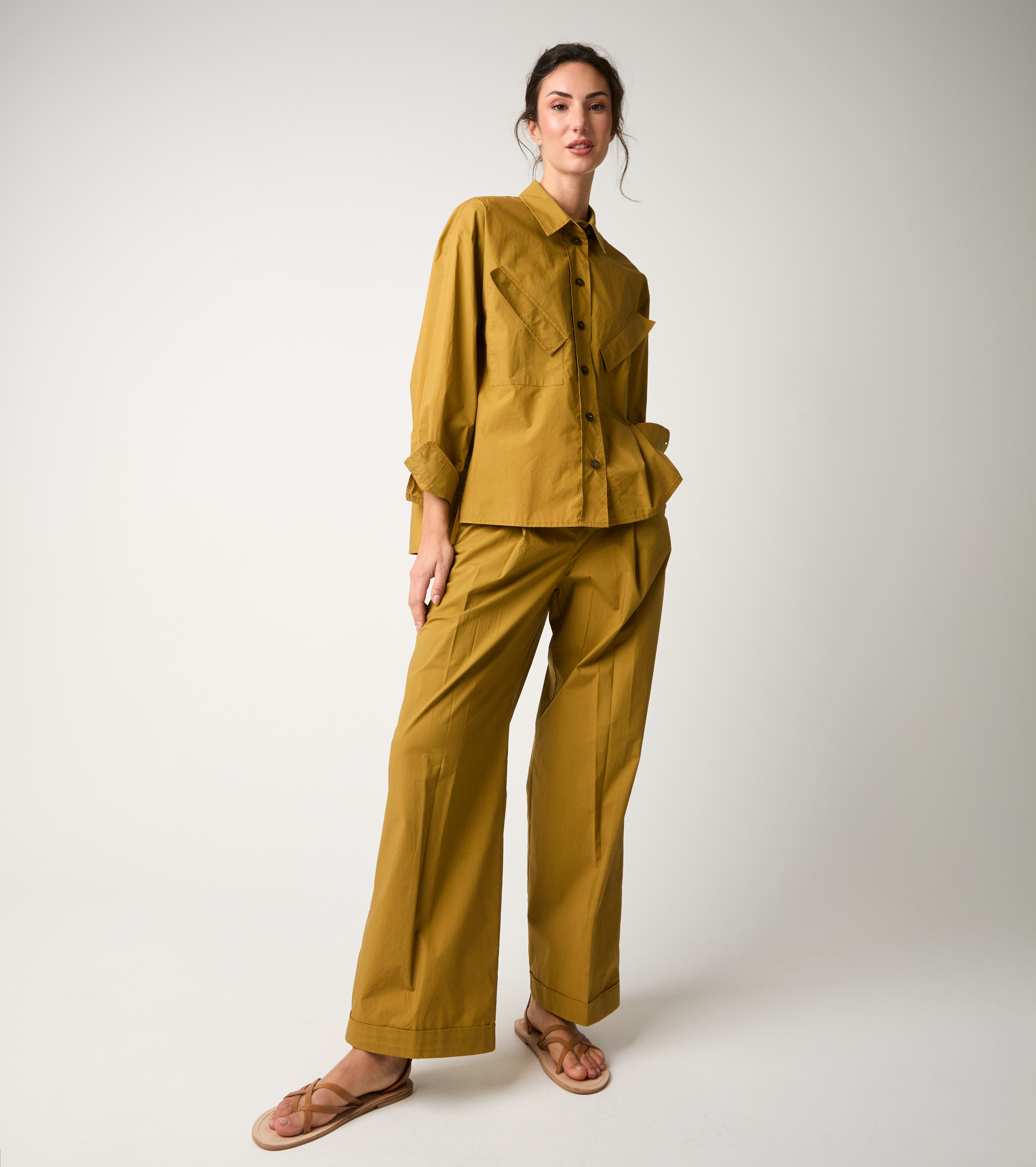 Риза от поплин с джобове evo