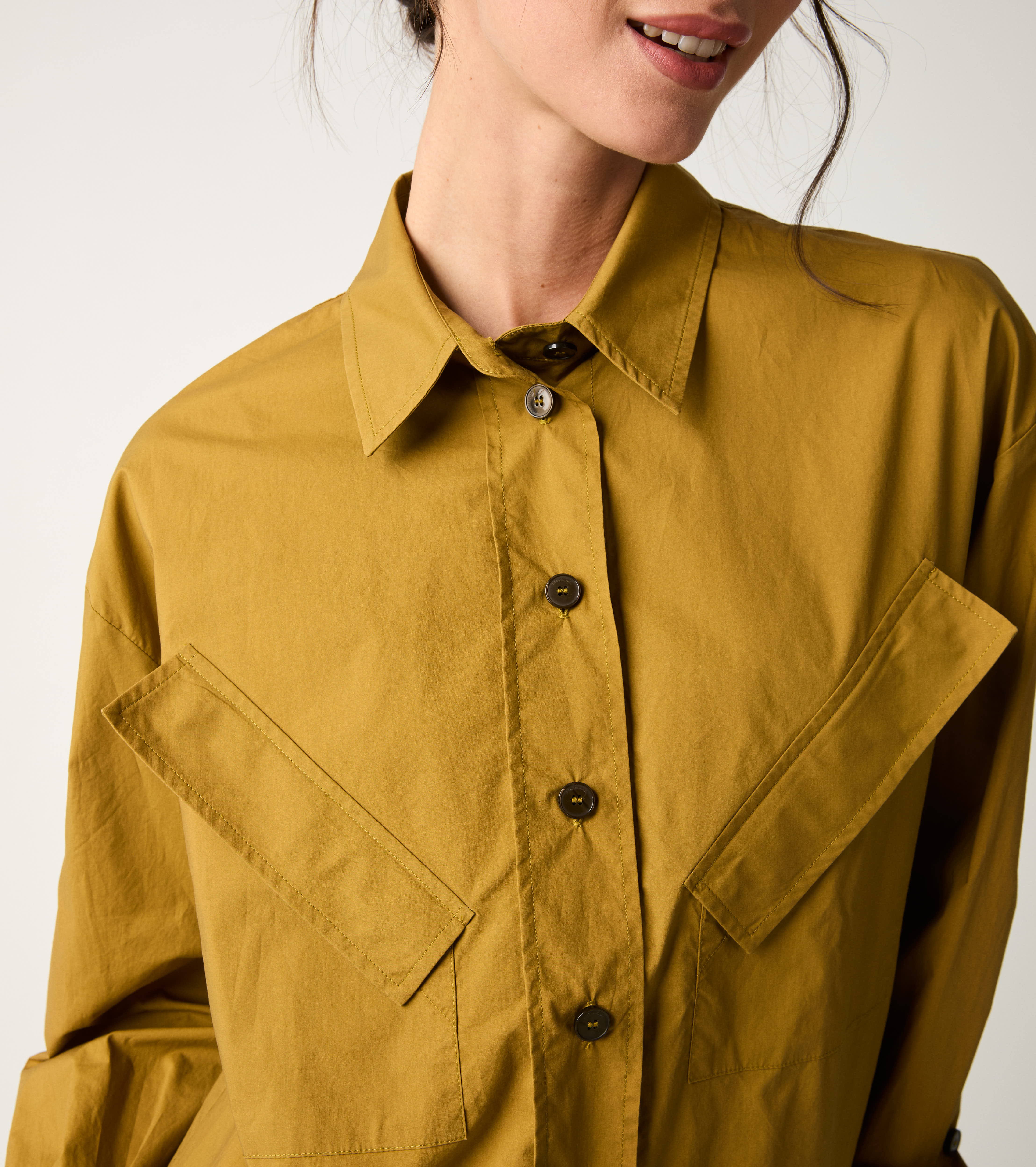 Риза от поплин с джобове evo