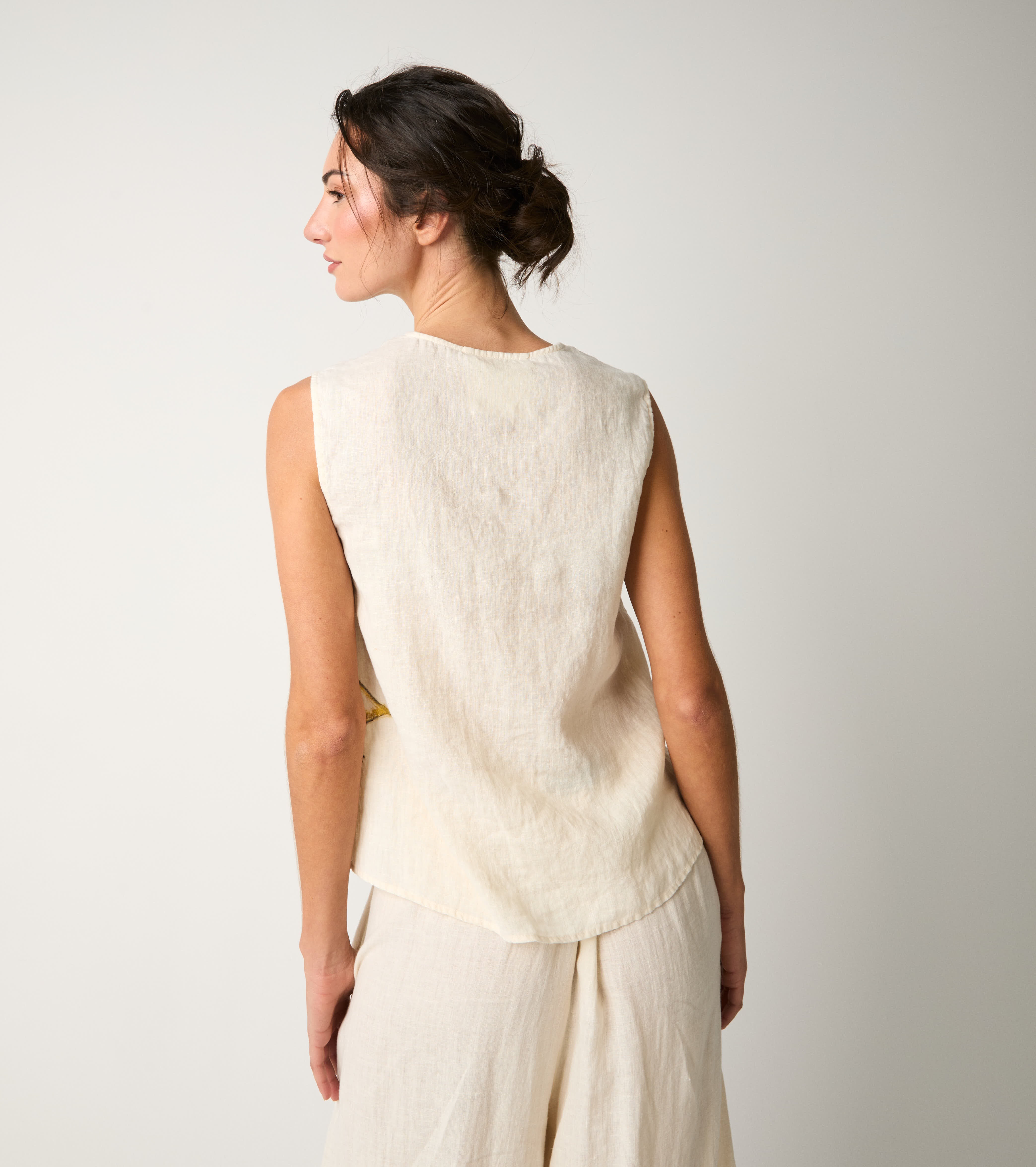 Top floreale con scollo a V fiori