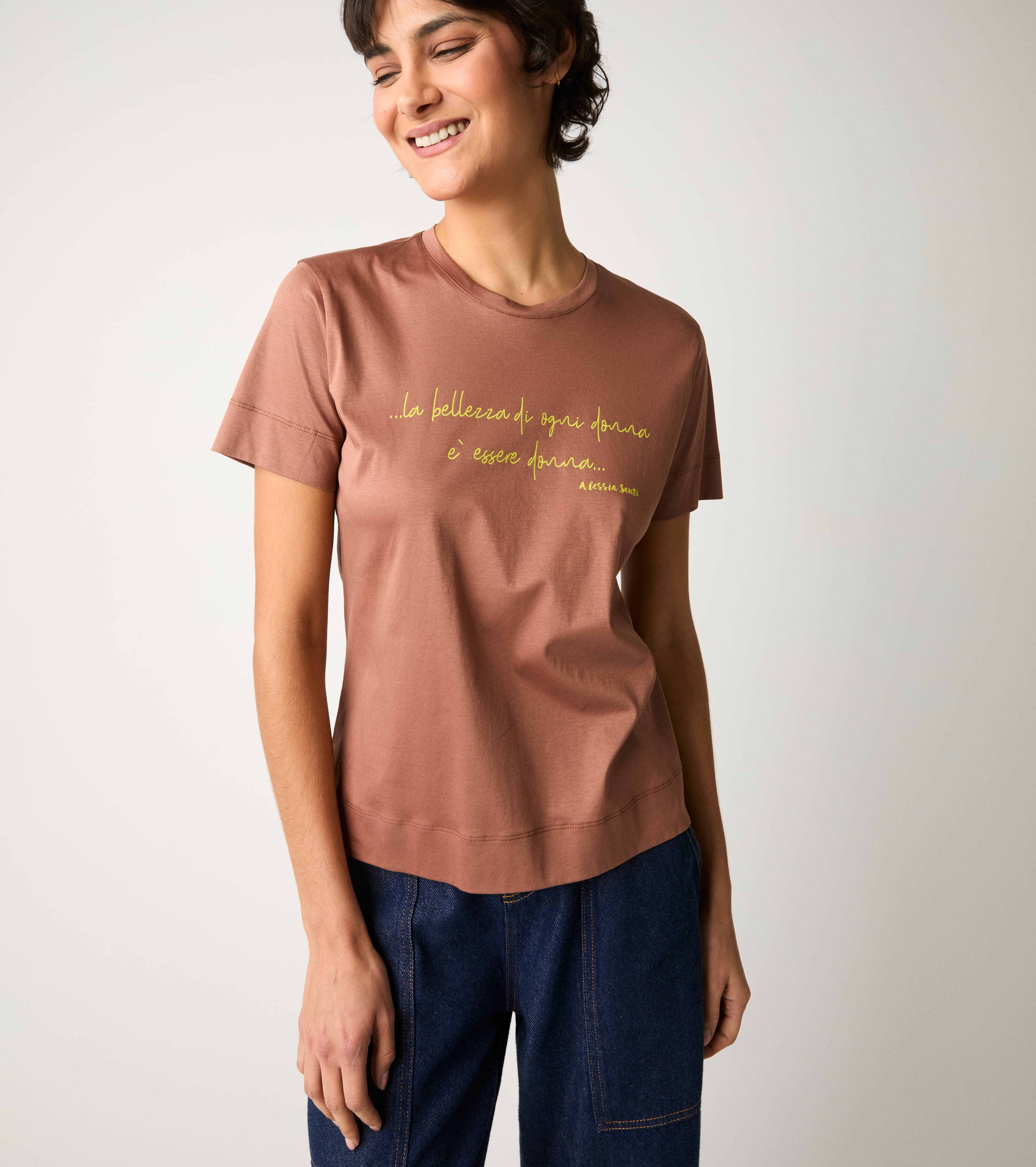 T-shirt con stampa lettering spezia