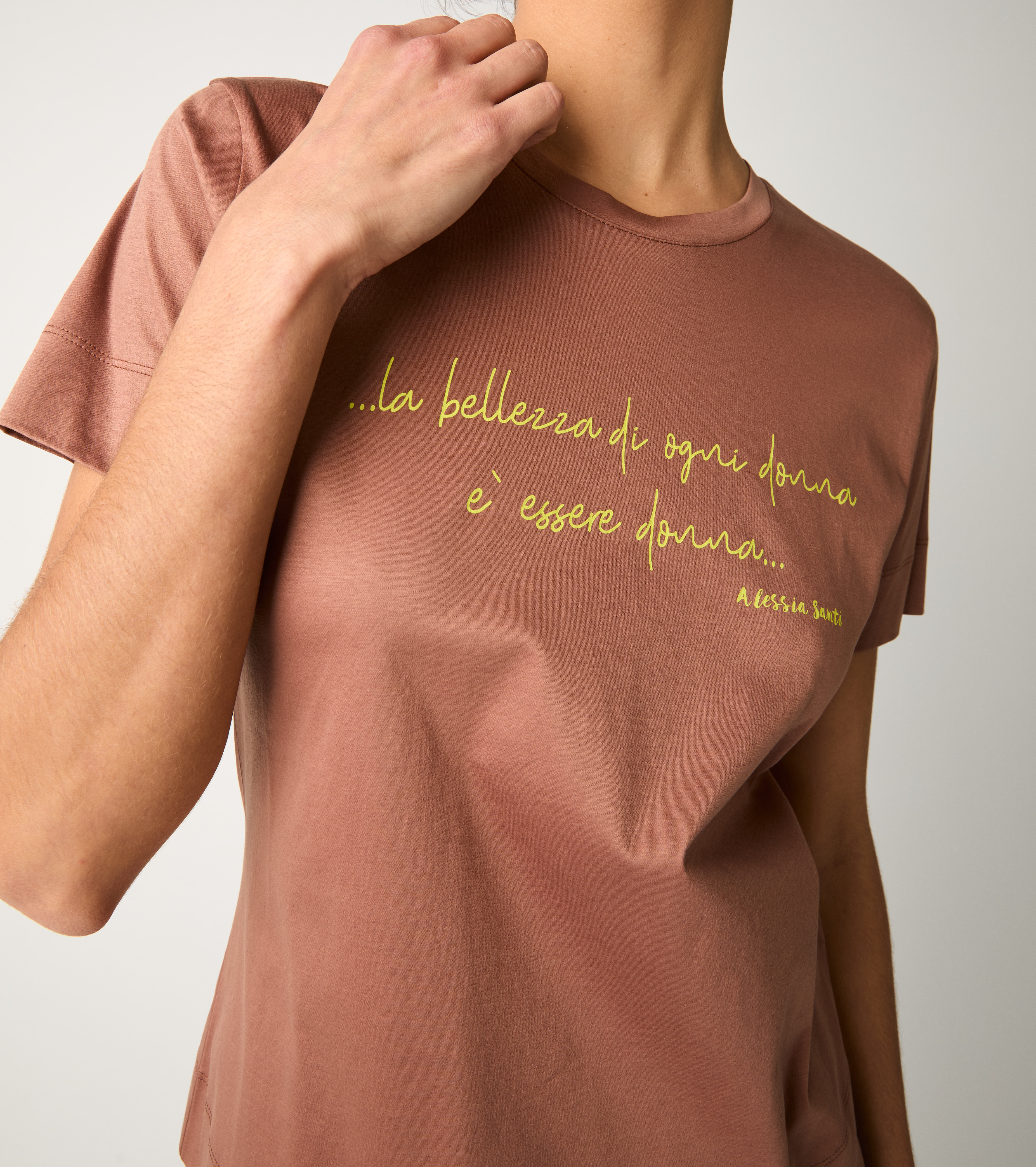 T-shirt con stampa lettering spezia