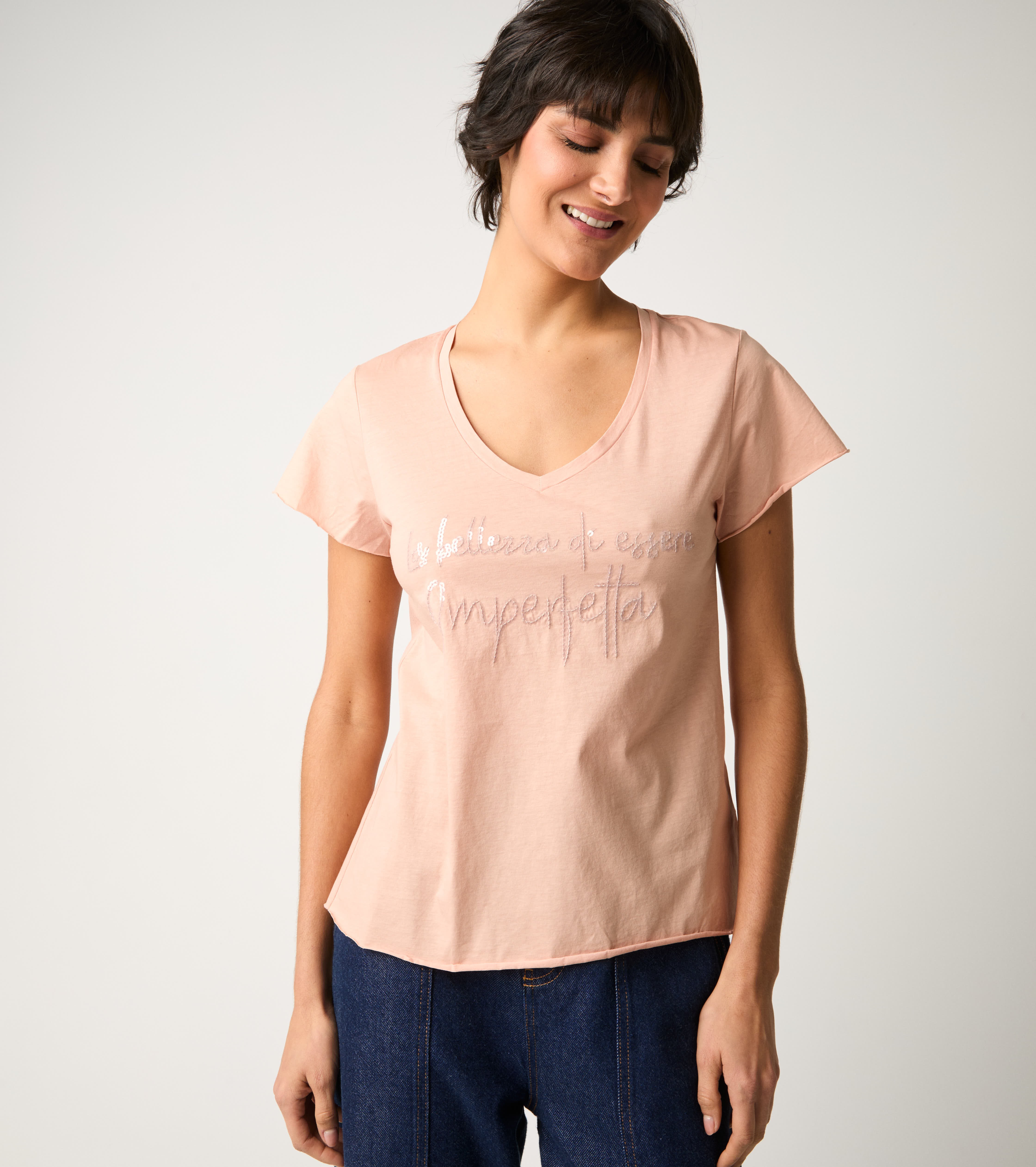 T-shirt with candy lettering