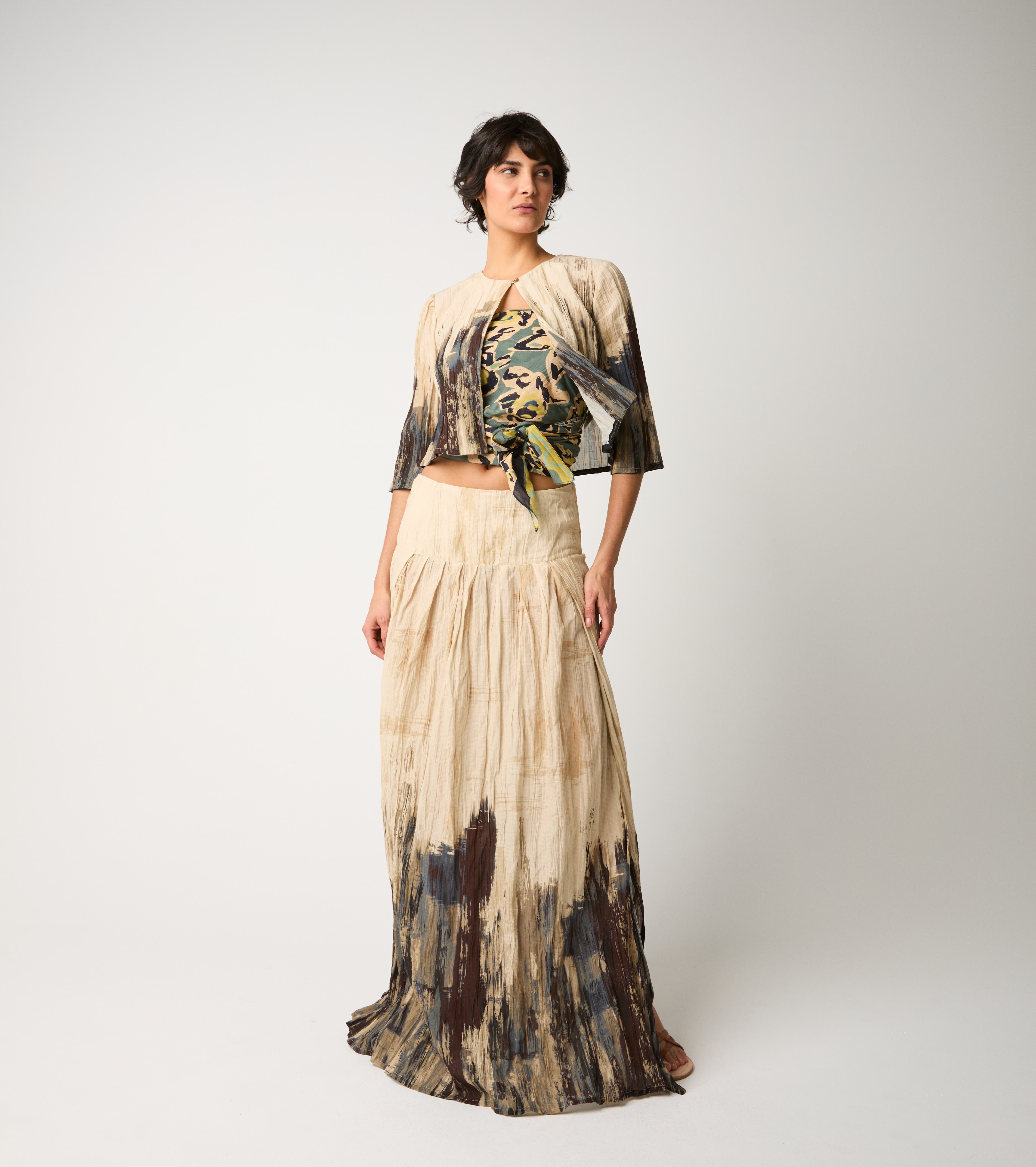 Gonna lunga con spacco spennellate