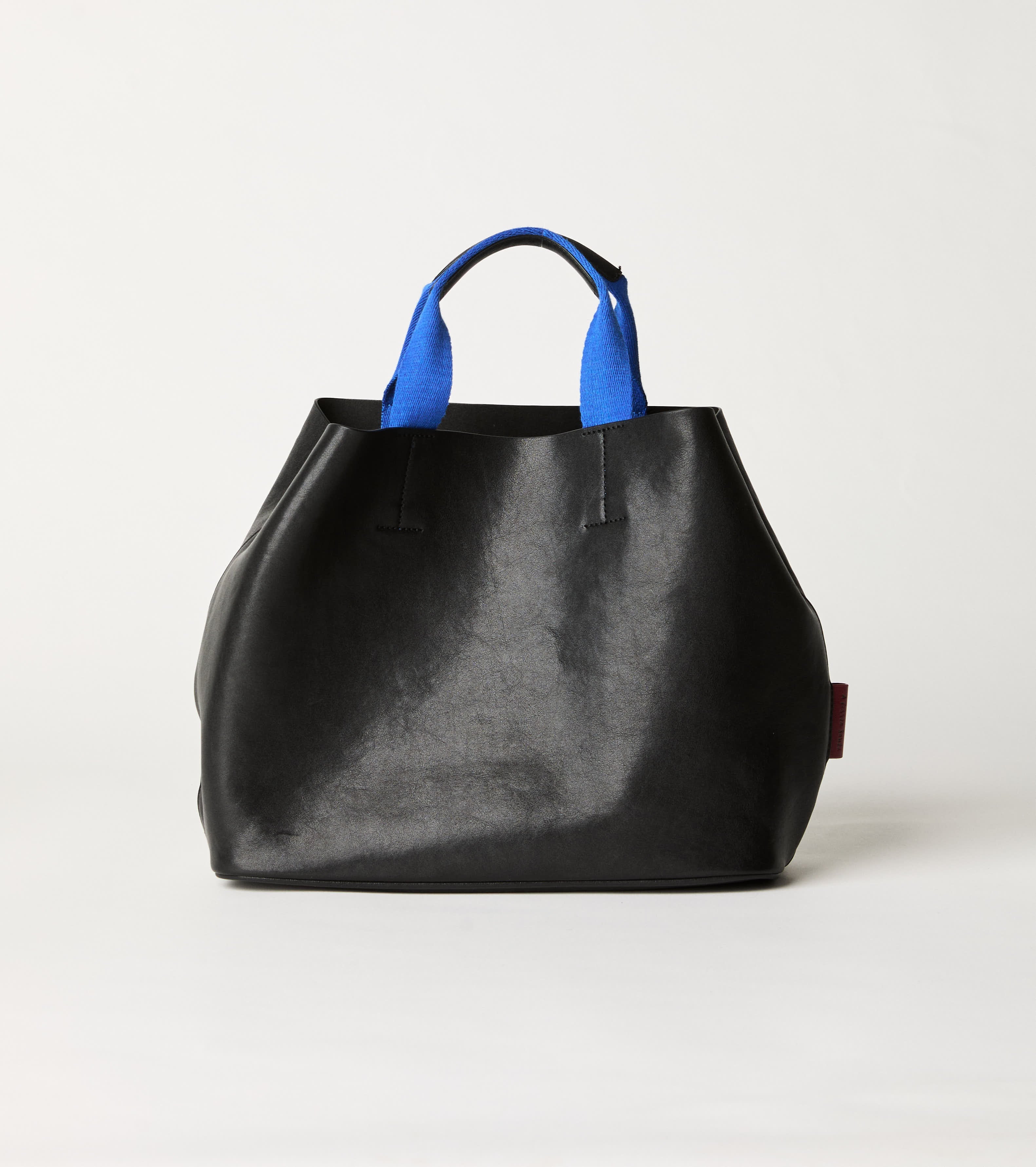 Borsa shopping con doppi manici nero