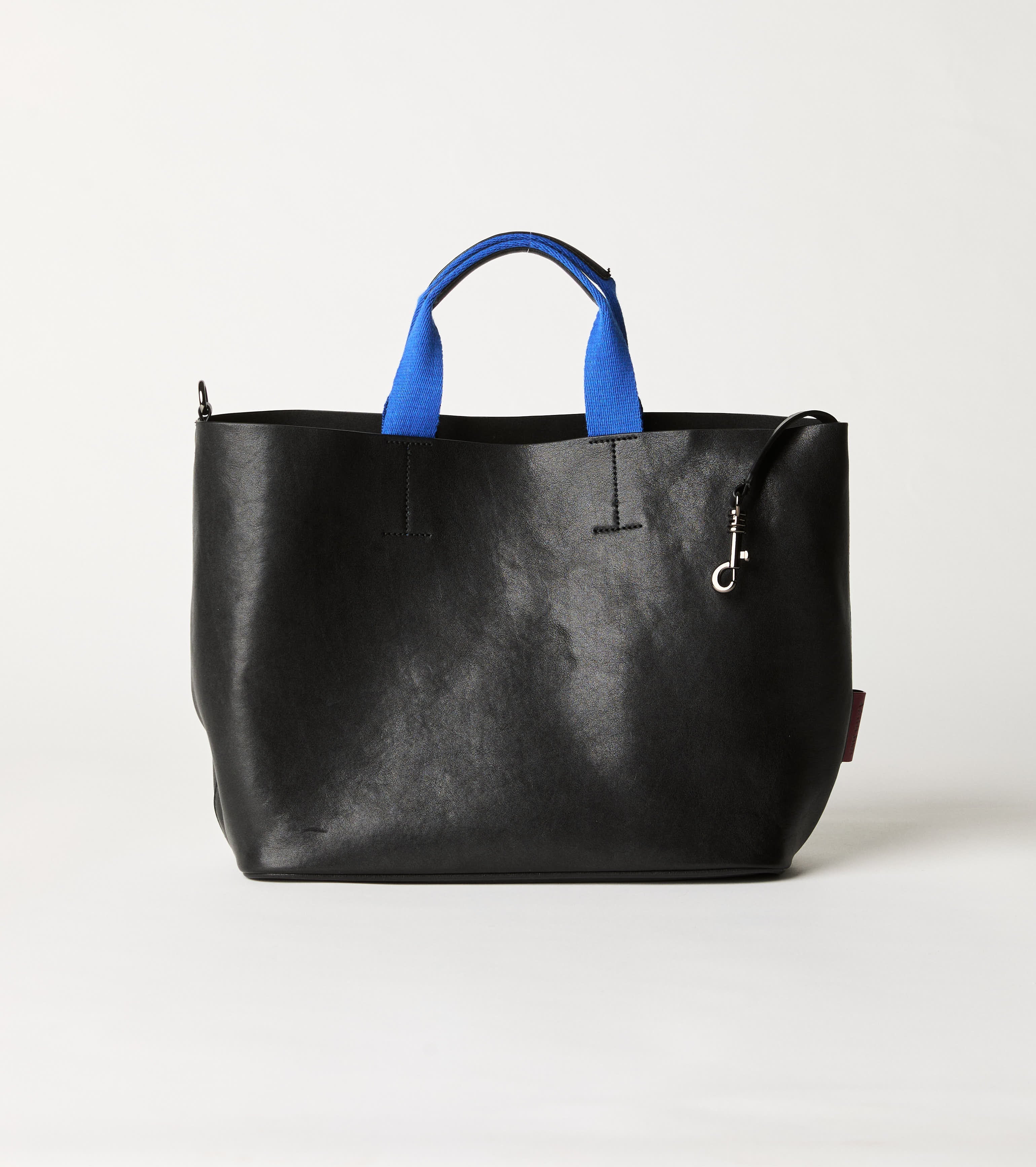 Borsa shopping con doppi manici nero
