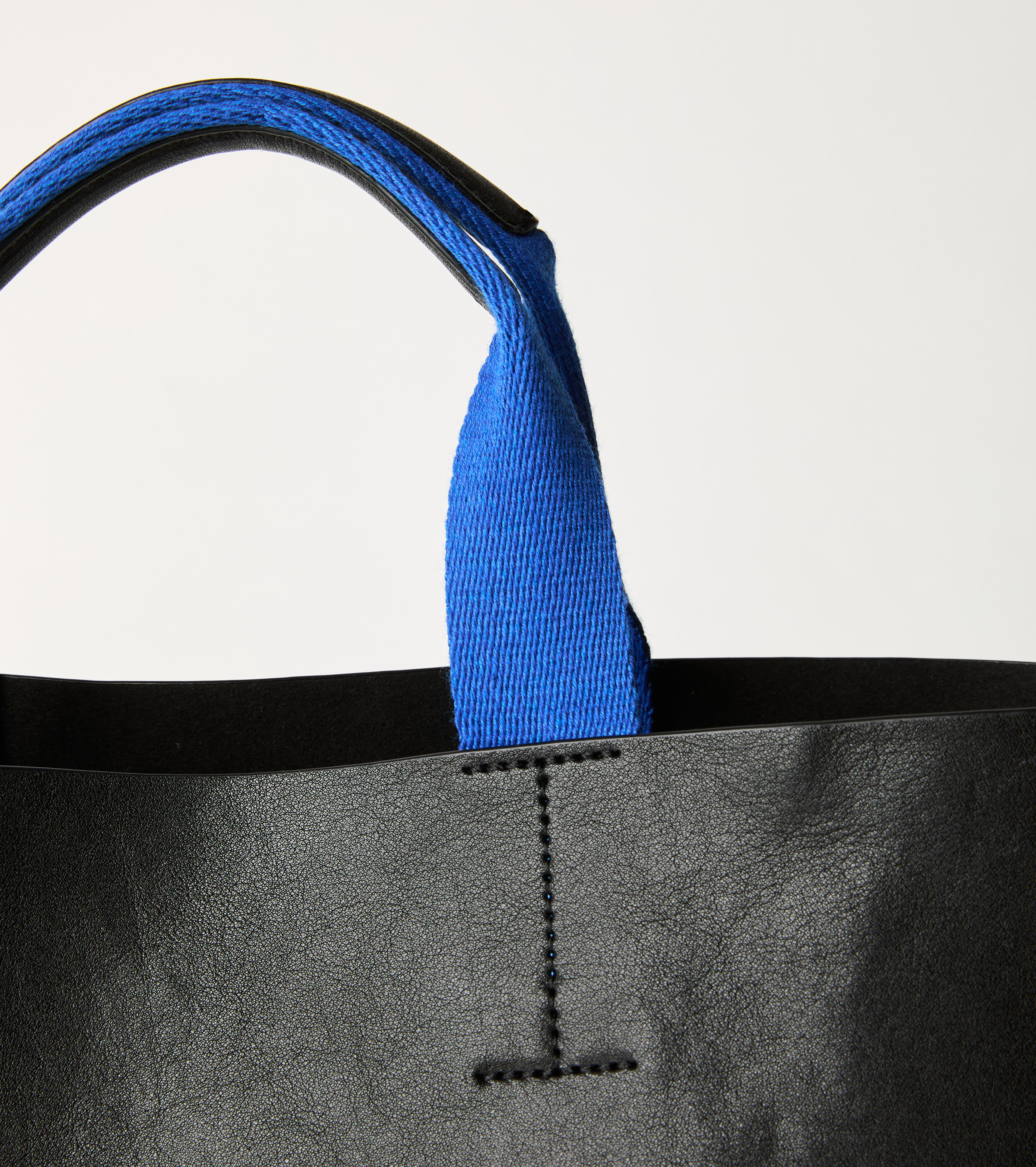 Borsa shopping con doppi manici nero