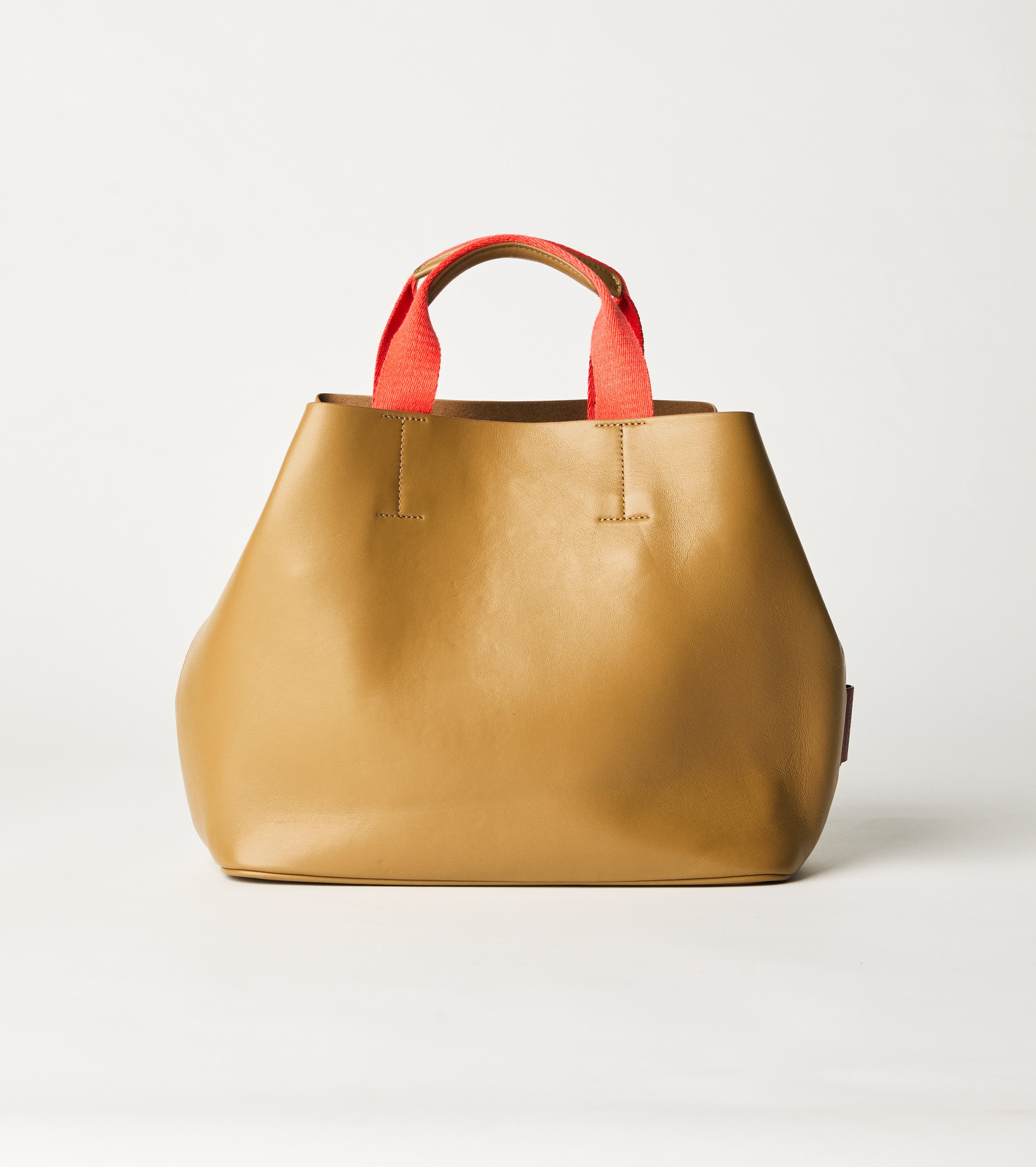 Borsa shopping con doppi manici gold