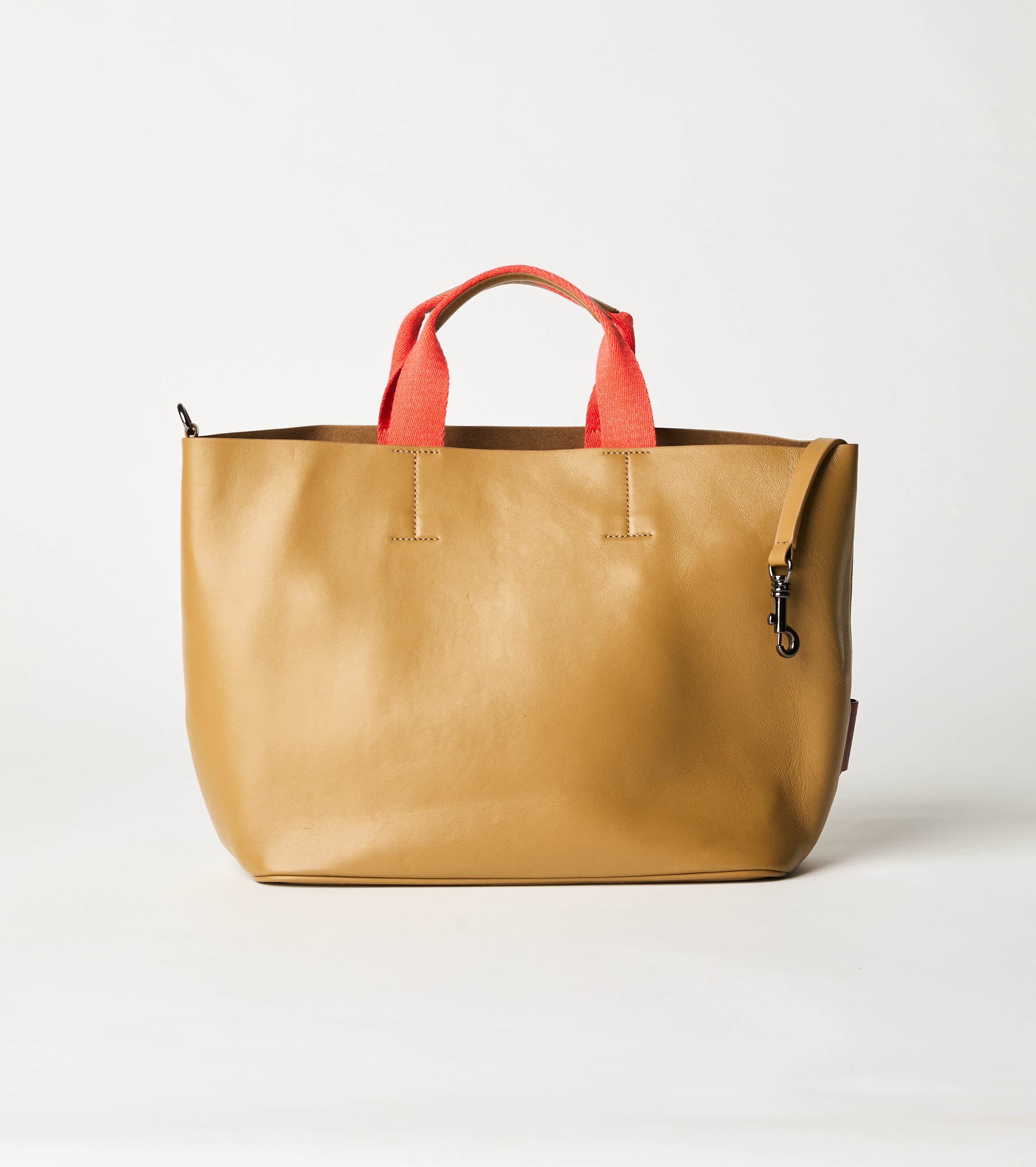 Borsa shopping con doppi manici gold