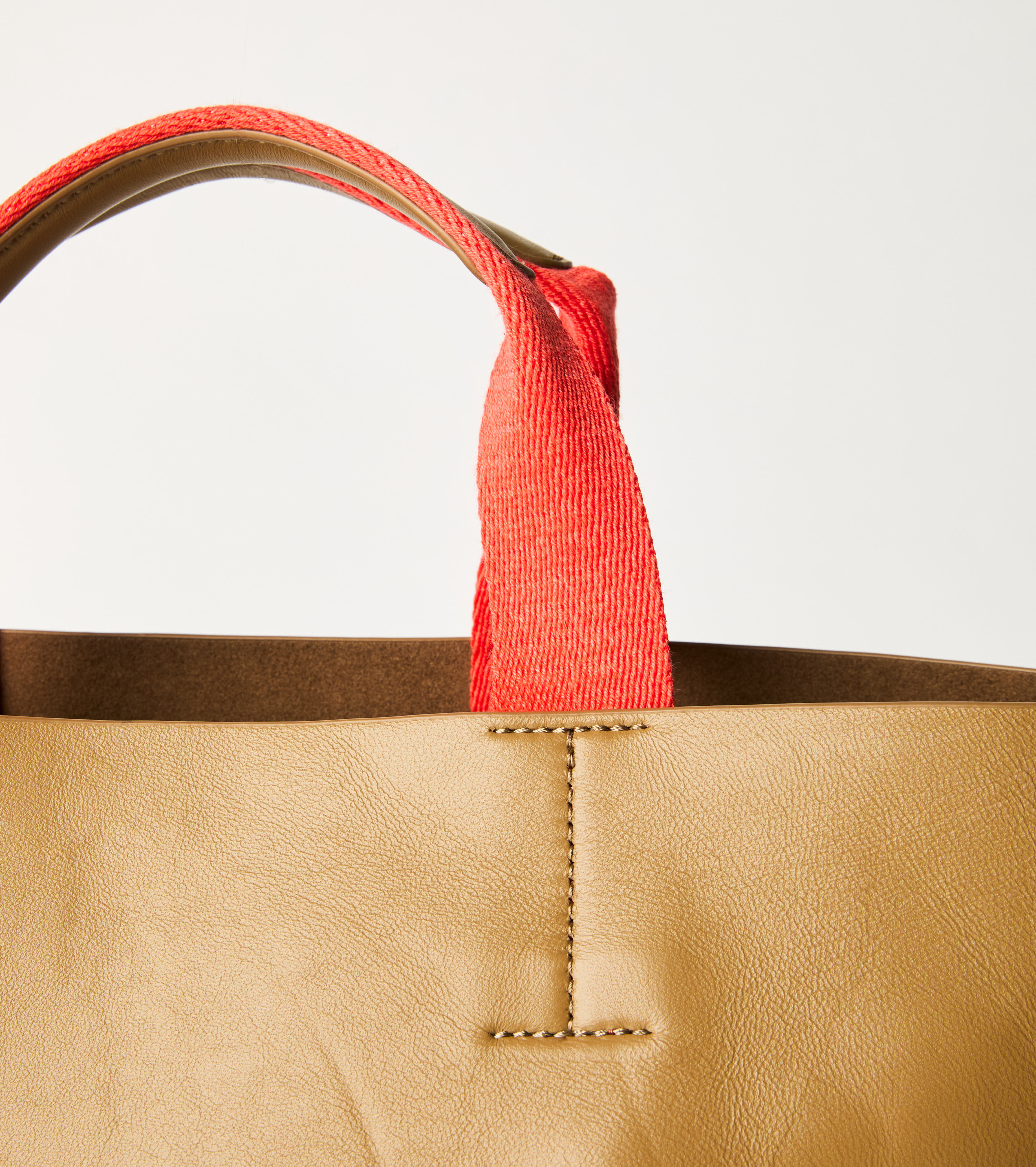 Borsa shopping con doppi manici gold