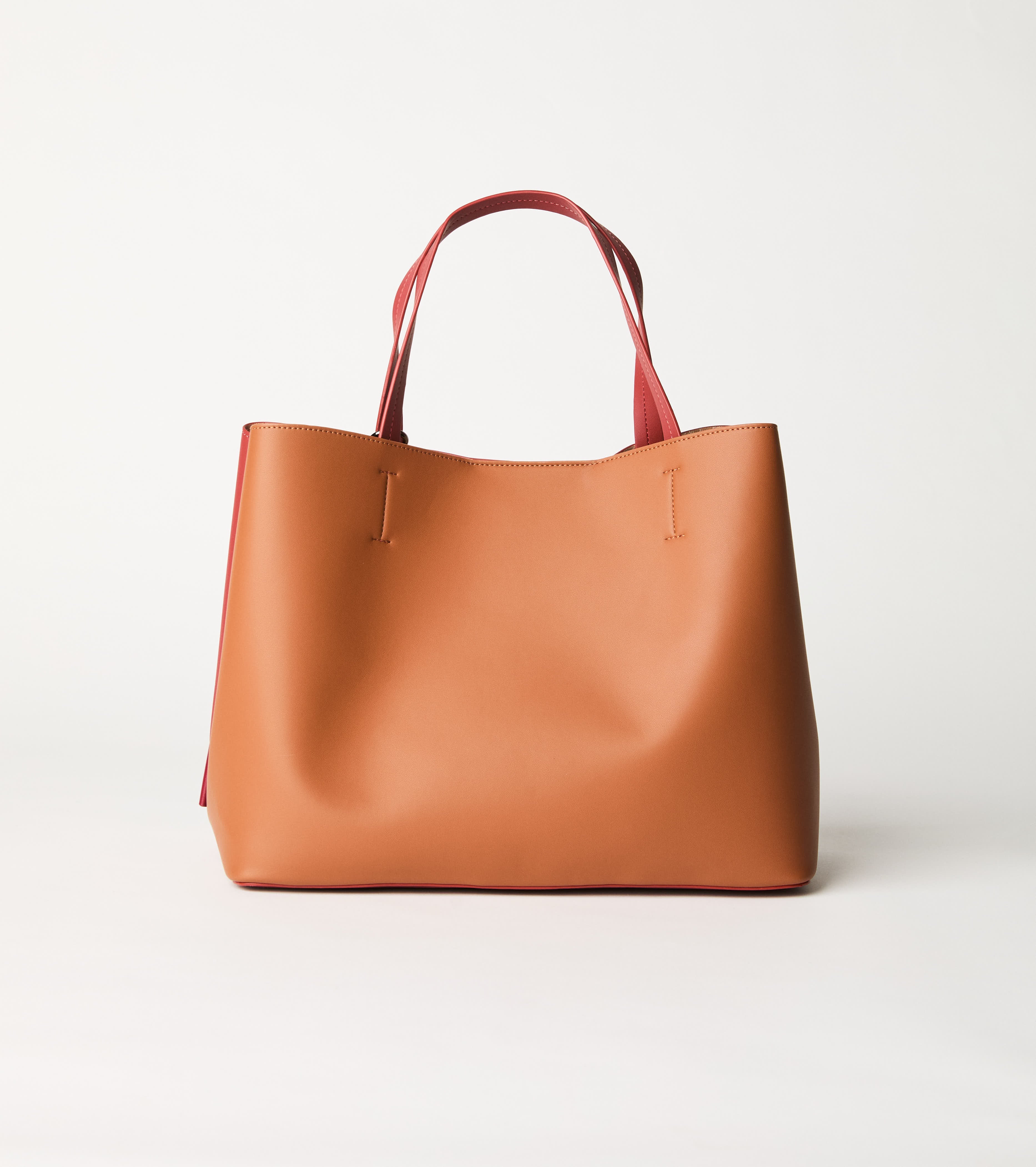 Borsa shopping con charms nappine nocciola