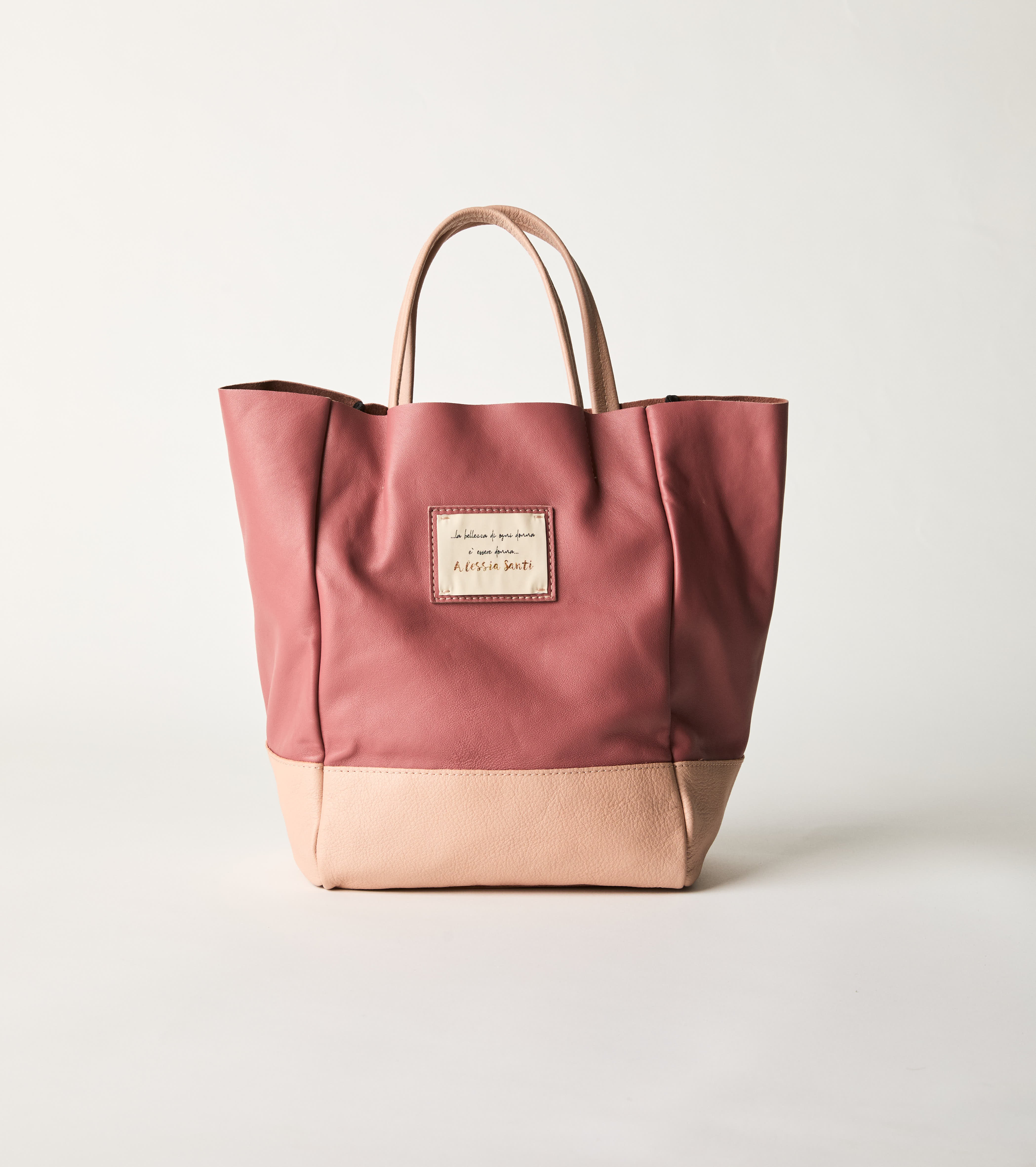 Чанта за пазаруване с розова нашивка Alessia Santi