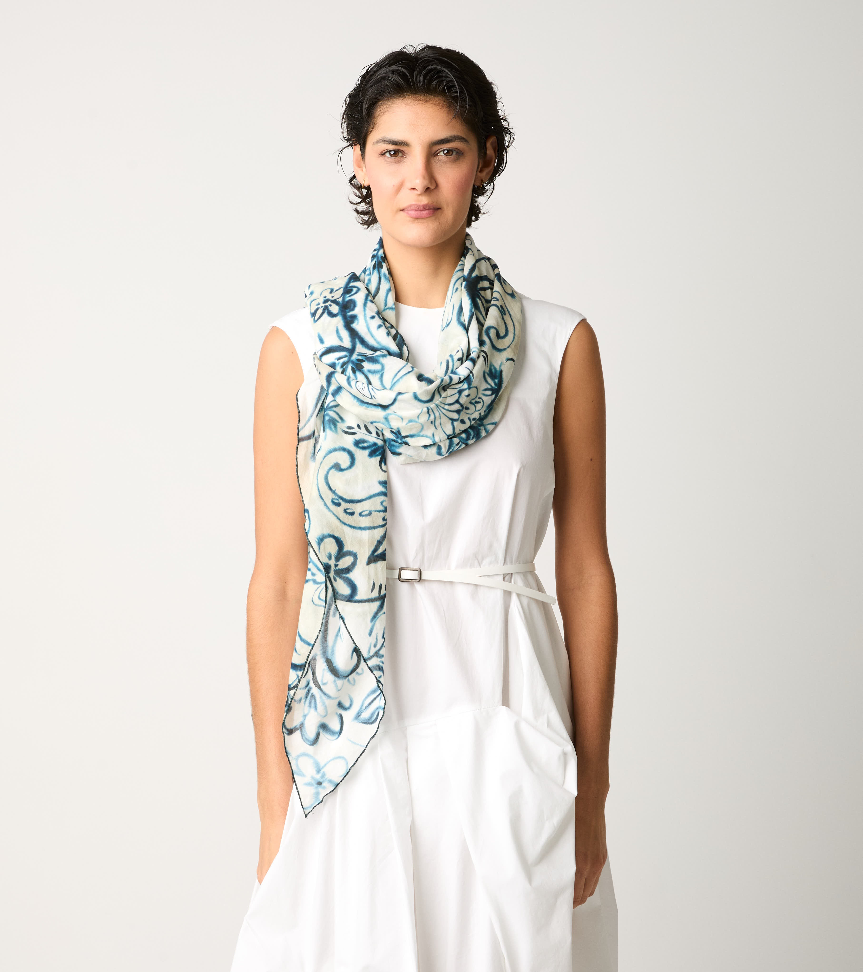 Sciarpa con stampa floreale fiore