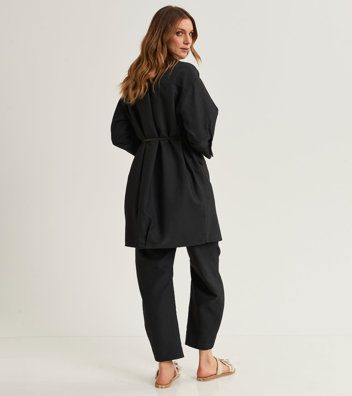 Abito caban da donna in lino e cotone