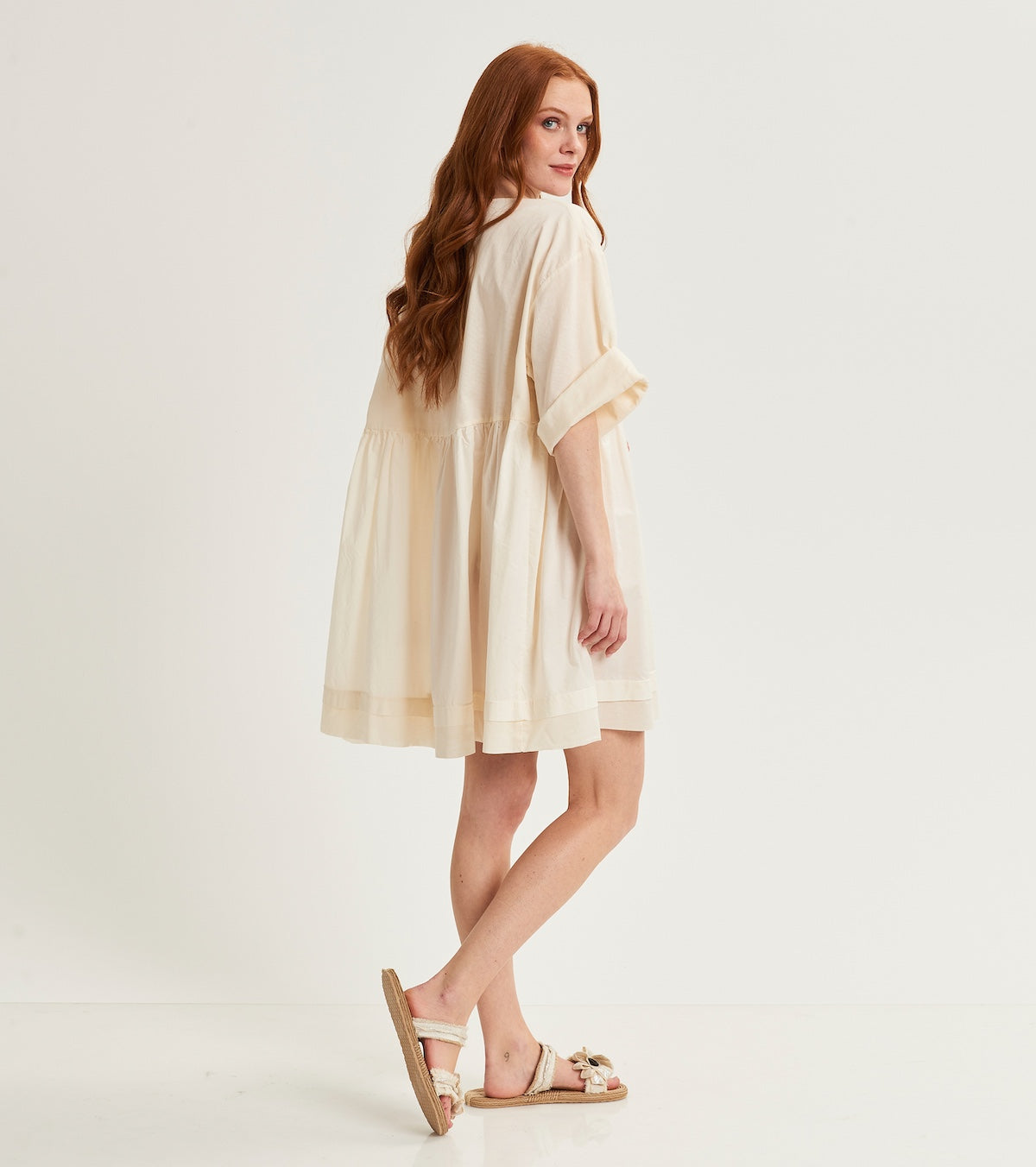 Abito corto da donna in cotone