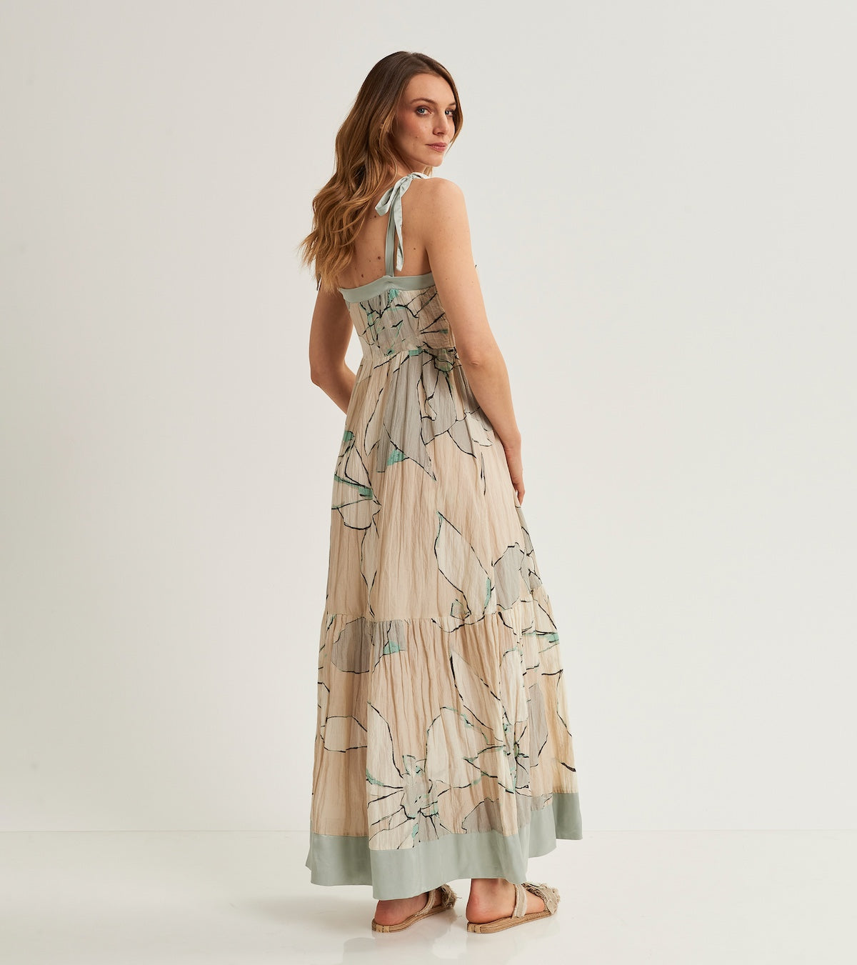 Vestido de lúrex estampado para mujer