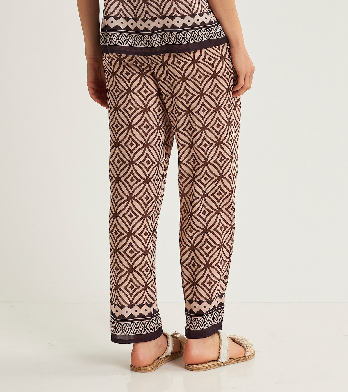 Pantaloni da donna in seta stampata