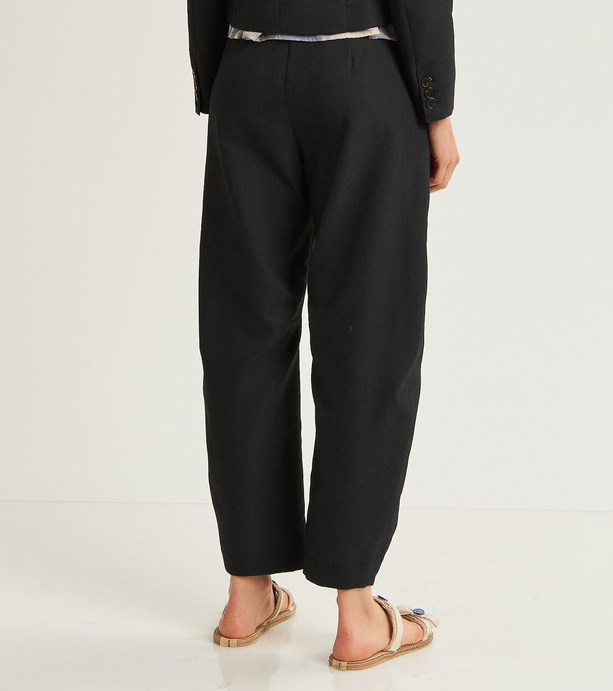 Pantaloni da donna in misto lino e cotone