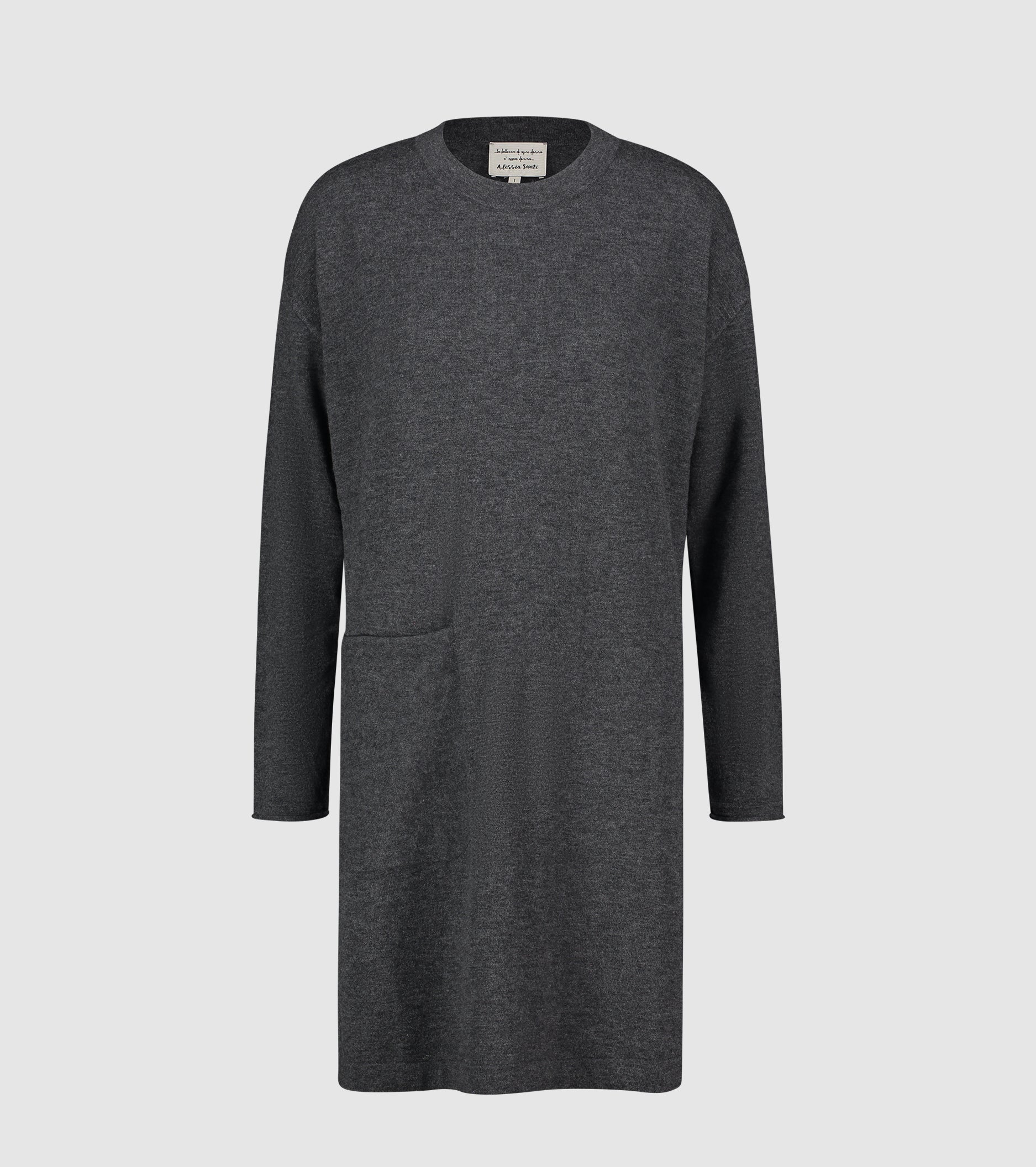 Abito in misto viscosa con bottoni sul retro