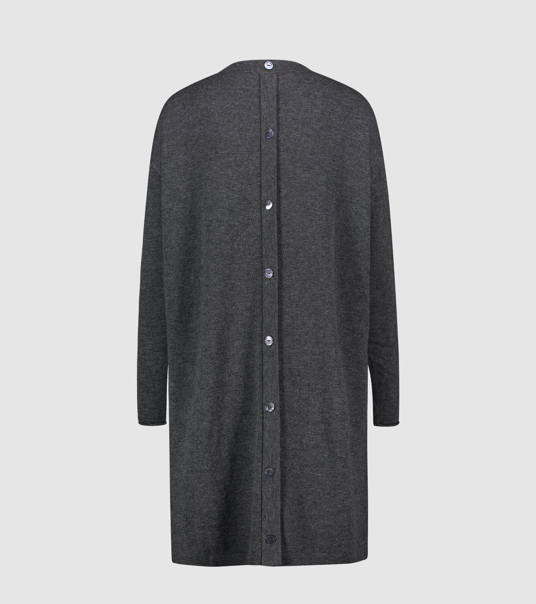 Abito in misto viscosa con bottoni sul retro