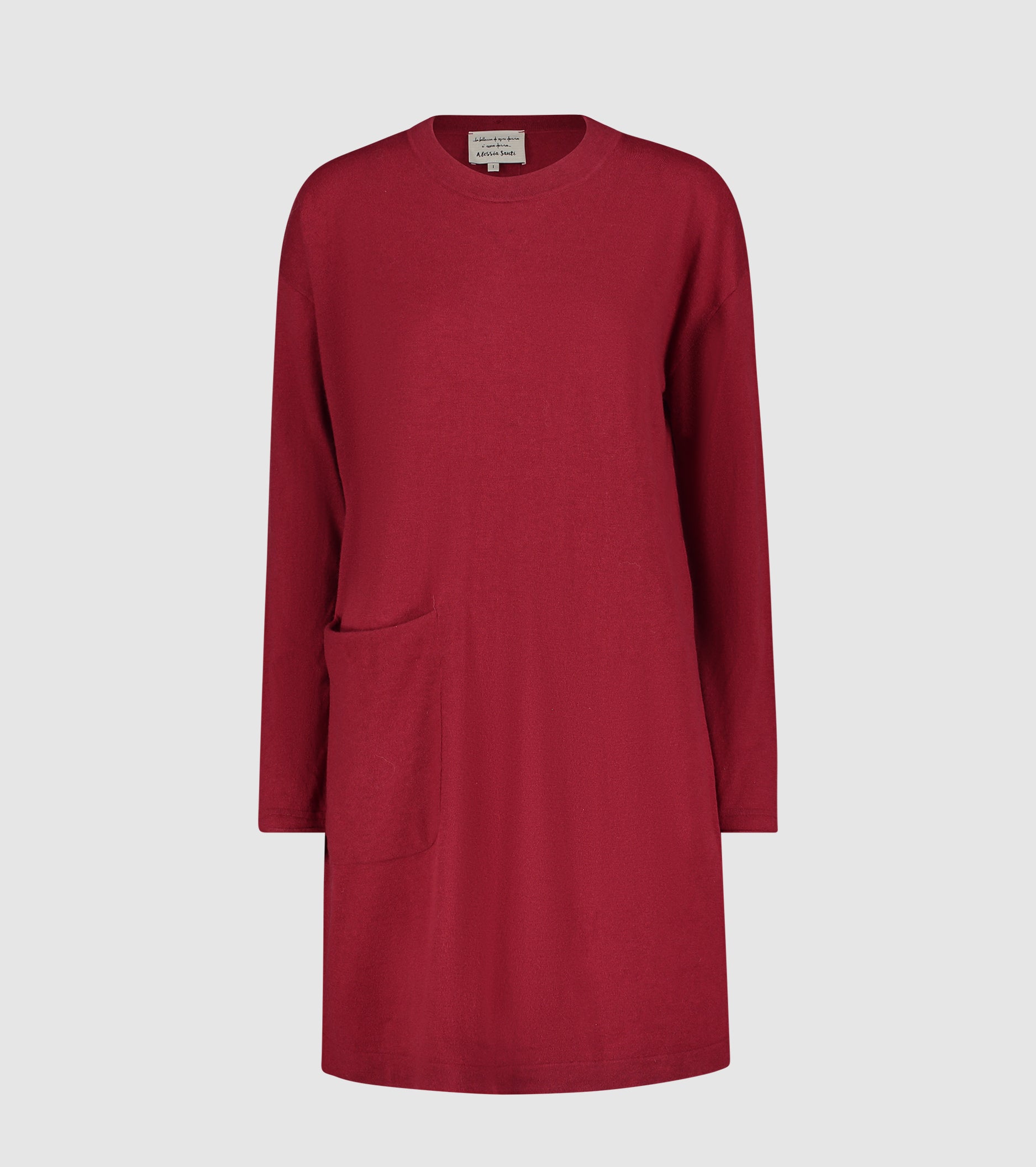 Abito in misto viscosa con bottoni sul retro