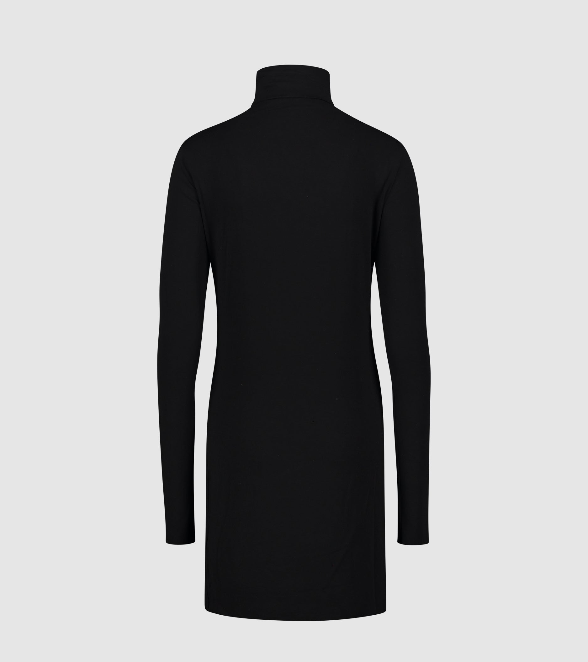 Abito corto in jersey con collo alto