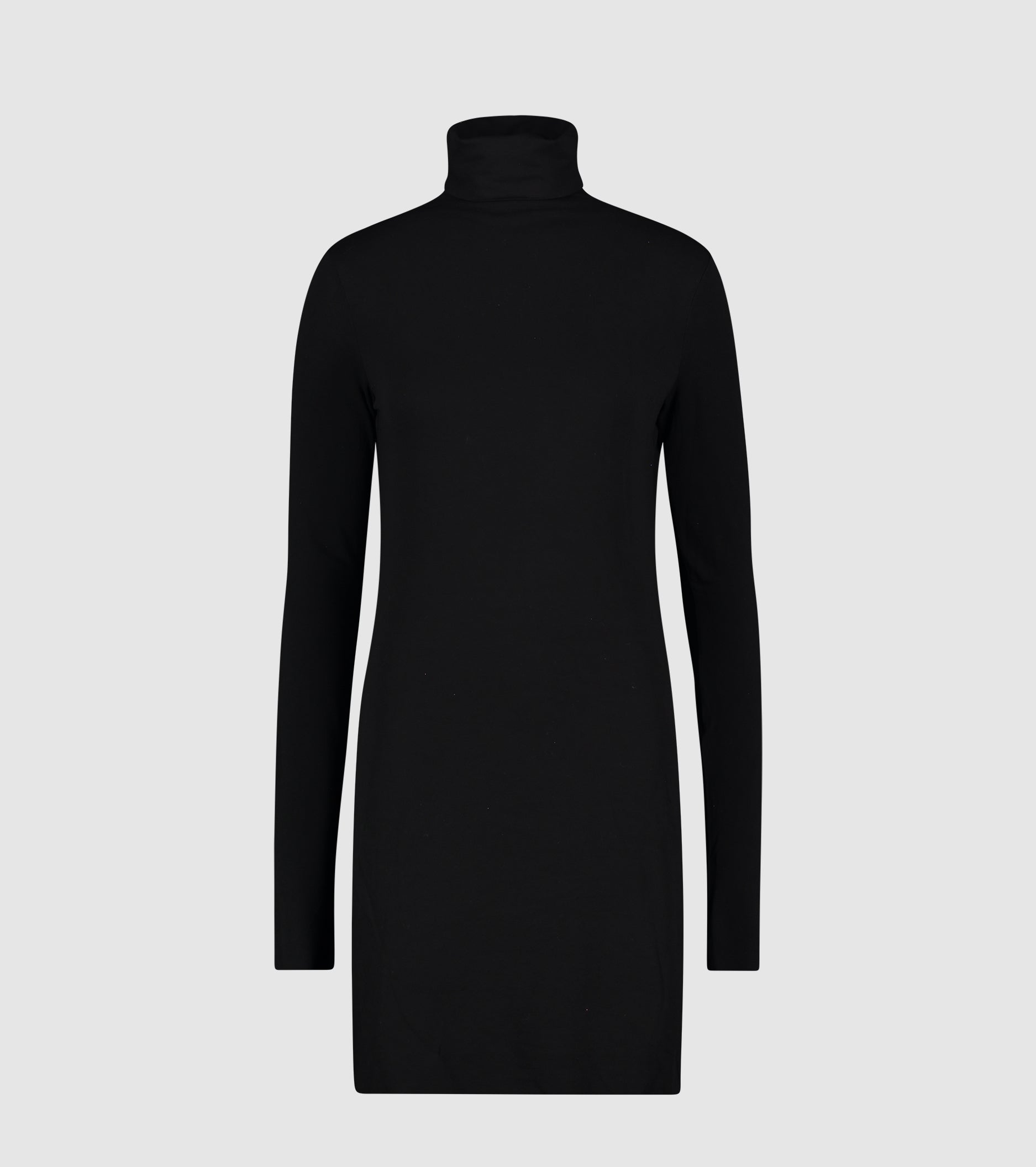 Abito corto in jersey con collo alto