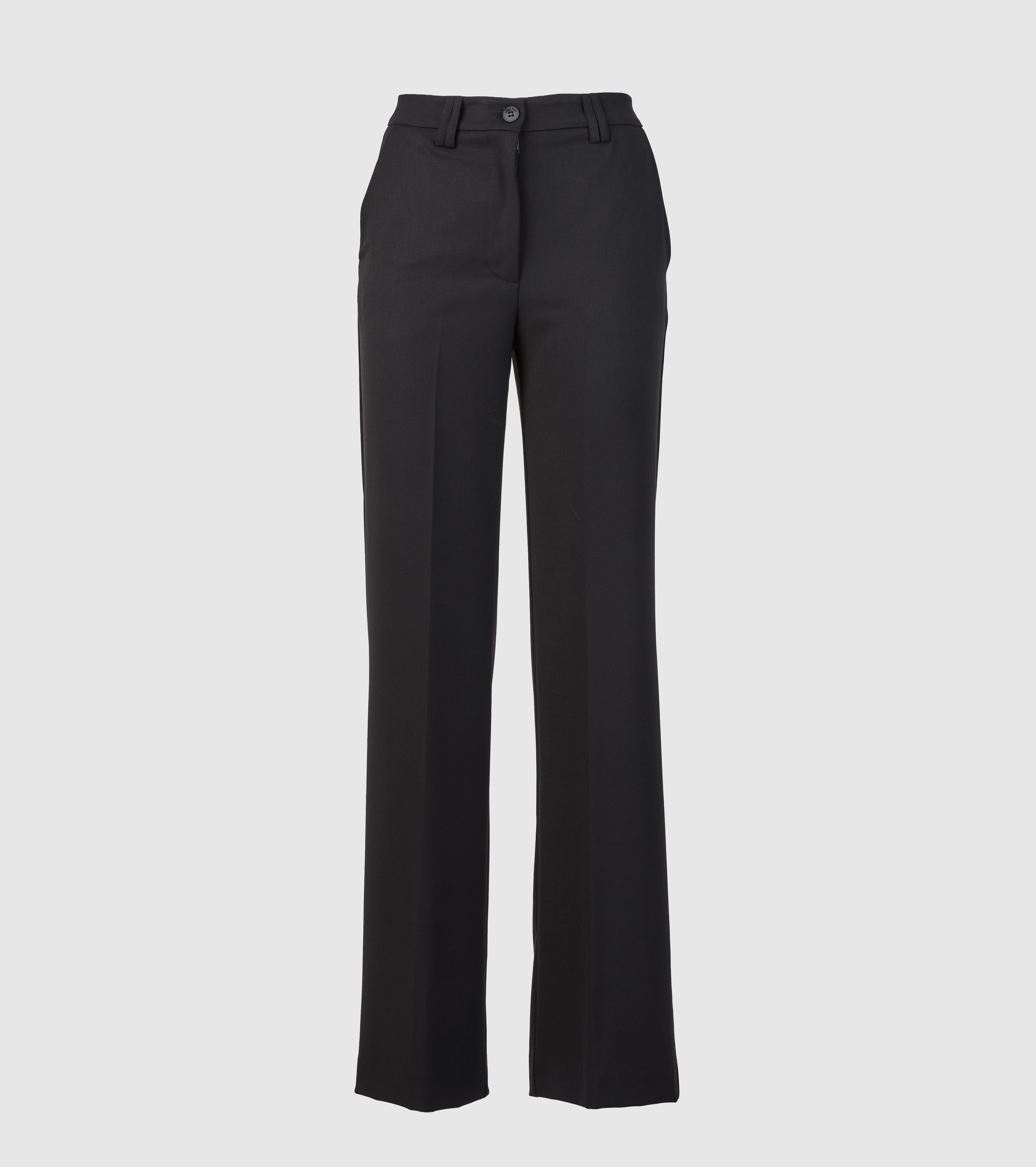 Pantaloni stretch con piega stirata